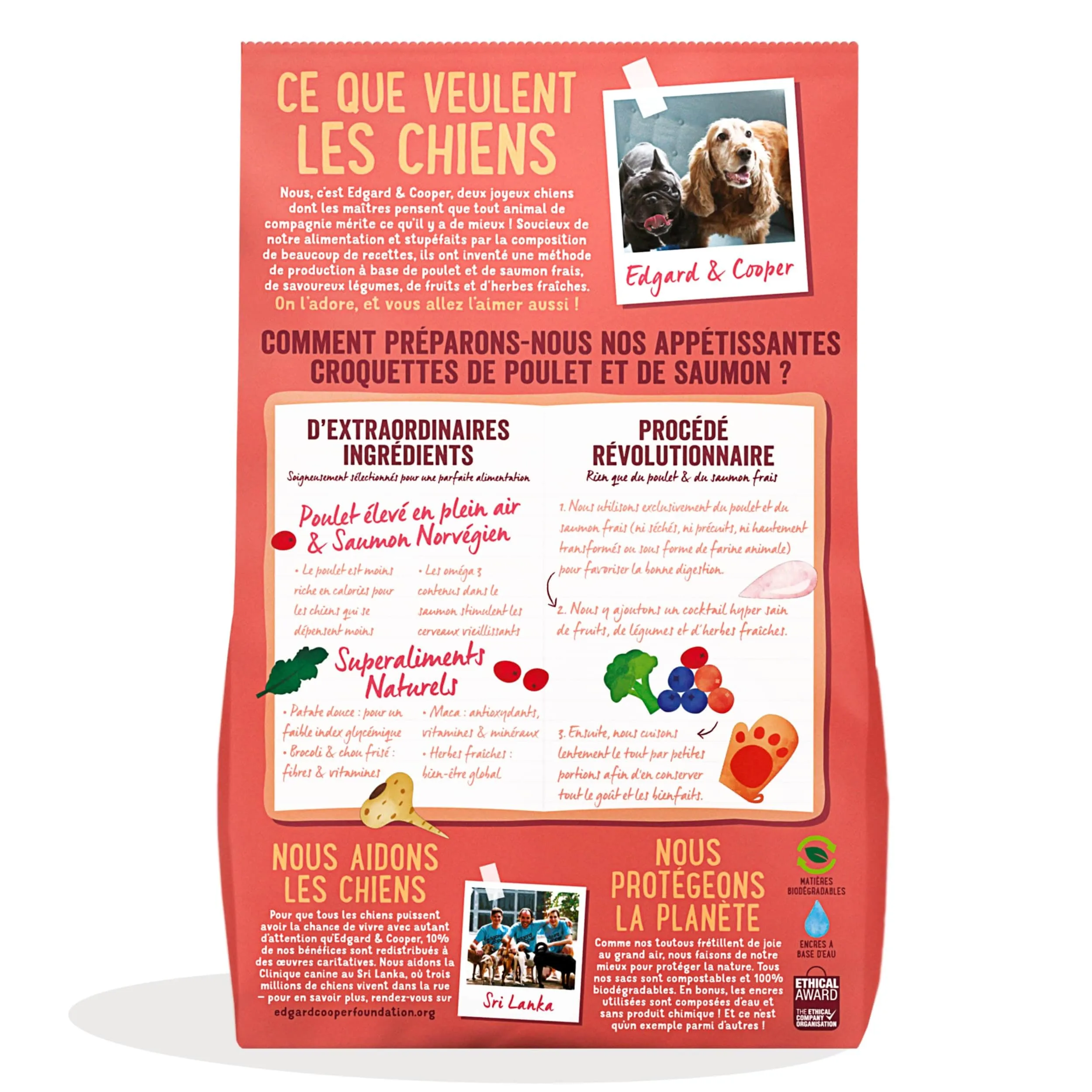 Edgard & Cooper Crocchette per Cani Senior, (Pollo & Salmone, 2,5 kg), Carne e pesce fresco e proteine di qualità, Veri ingredienti per cani, Ipoallergenico, Senza zuccheri aggiunti - immagine 8