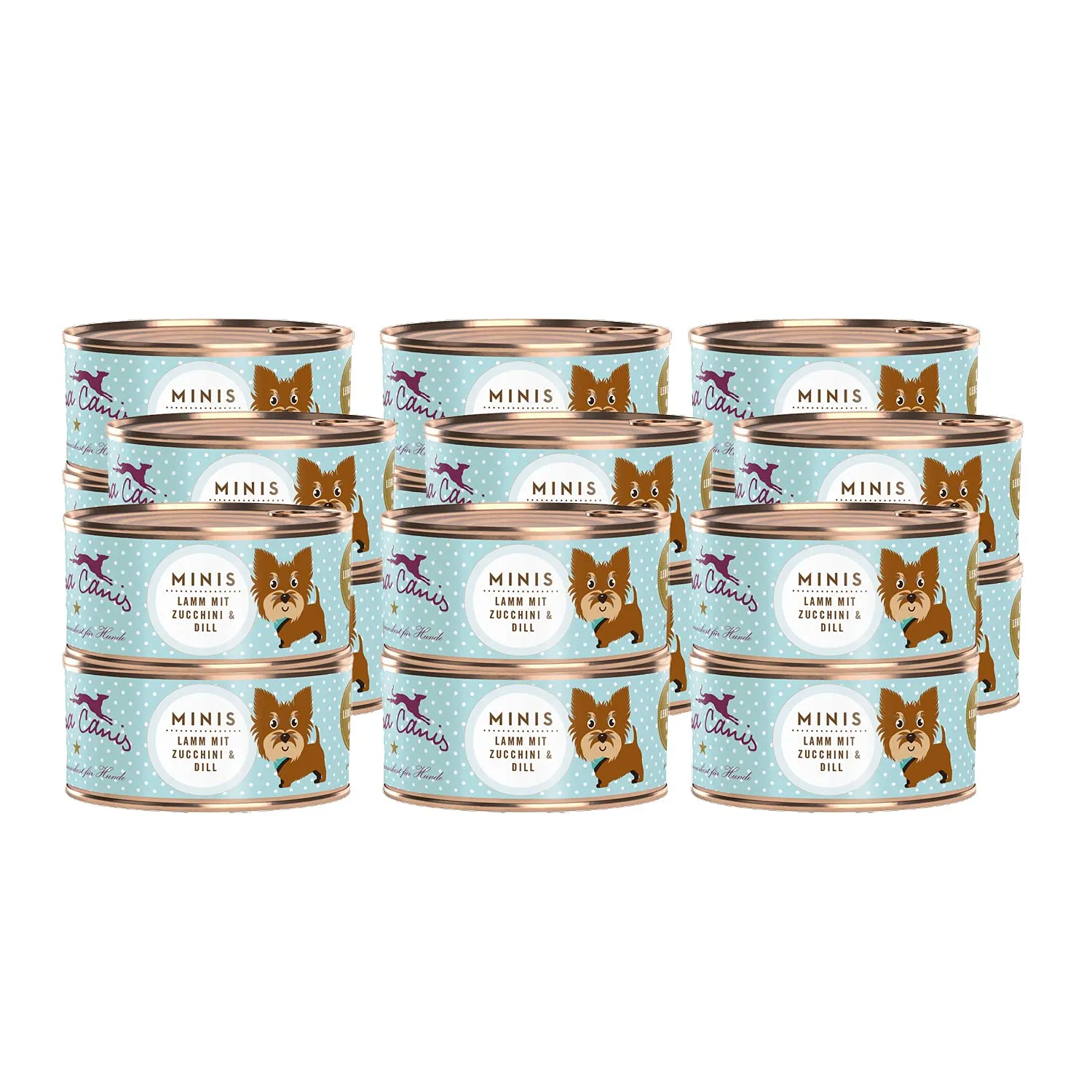 Terra Canis Agnello, zucchina & aneto, Minis cibo umido per cani, 18x100g - immagine 1