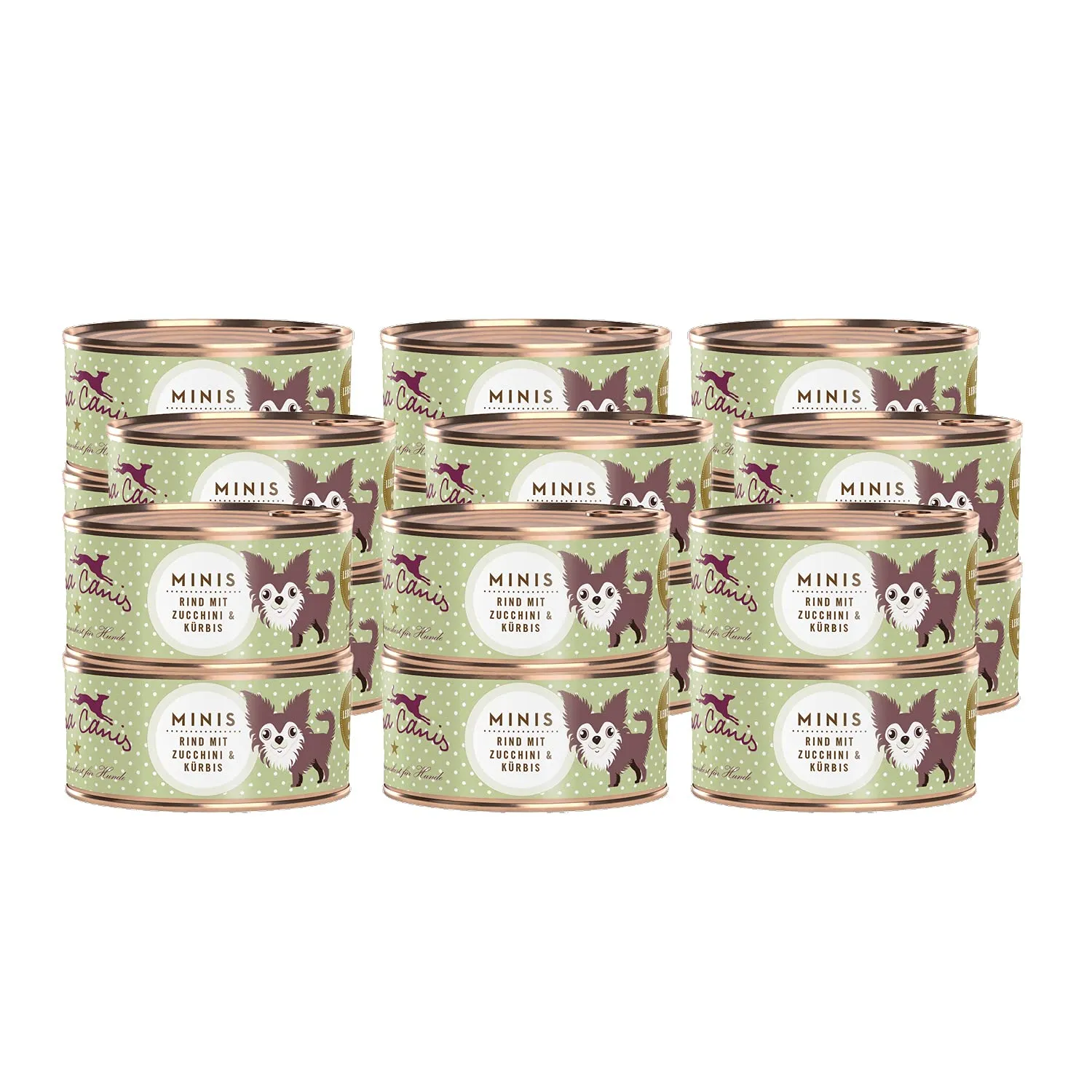 Terra Canis Manzo, zucchina & zucca, Minis cibo umido per cani, 18x100g - immagine 1