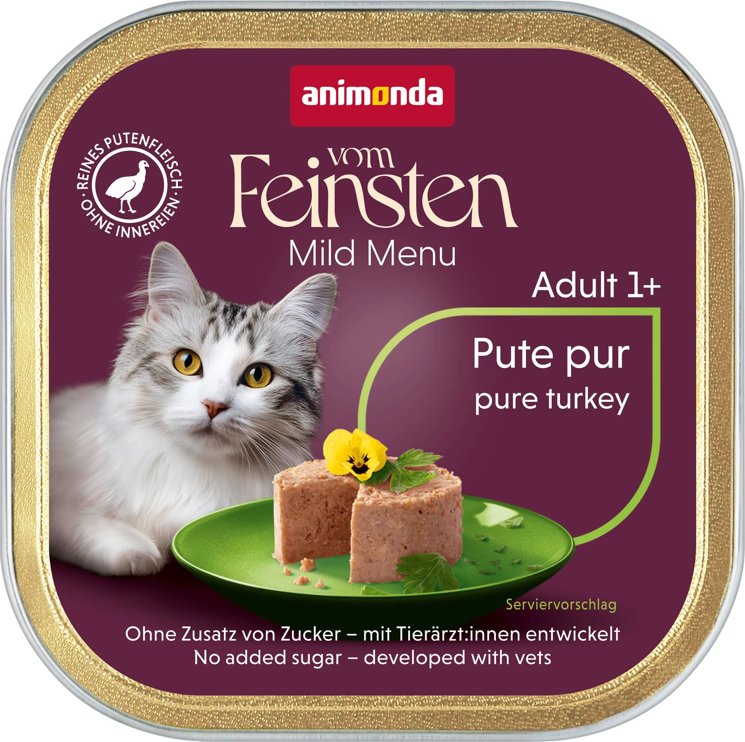 animonda Vom Feinsten Adult - Cibo umido per gatti adulti, varietà di pesce e carne, 32 x 100 g - immagine 3