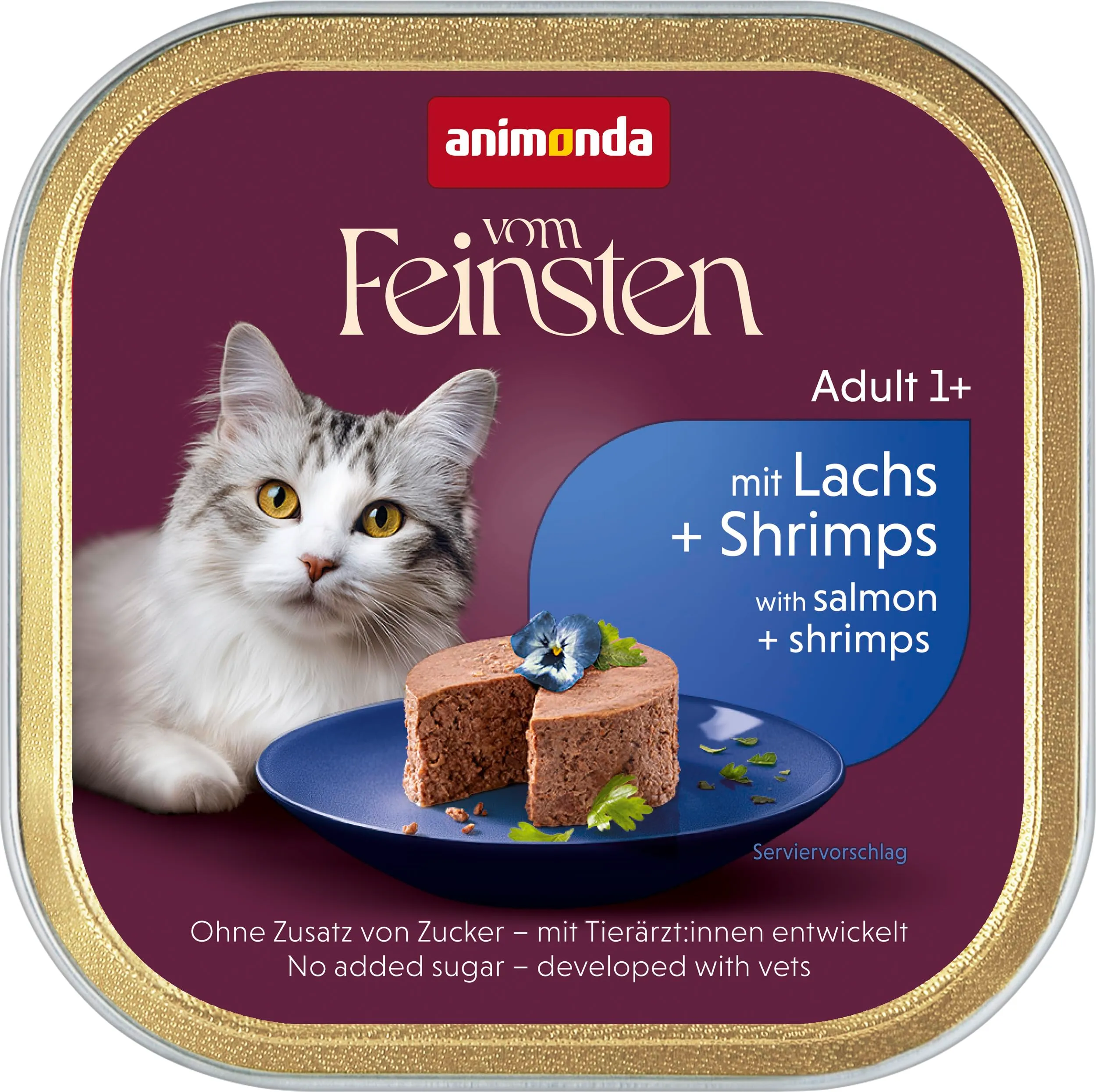 animonda Vom Feinsten Adult - Cibo umido per gatti adulti, varietà di pesce e carne, 32 x 100 g - immagine 4