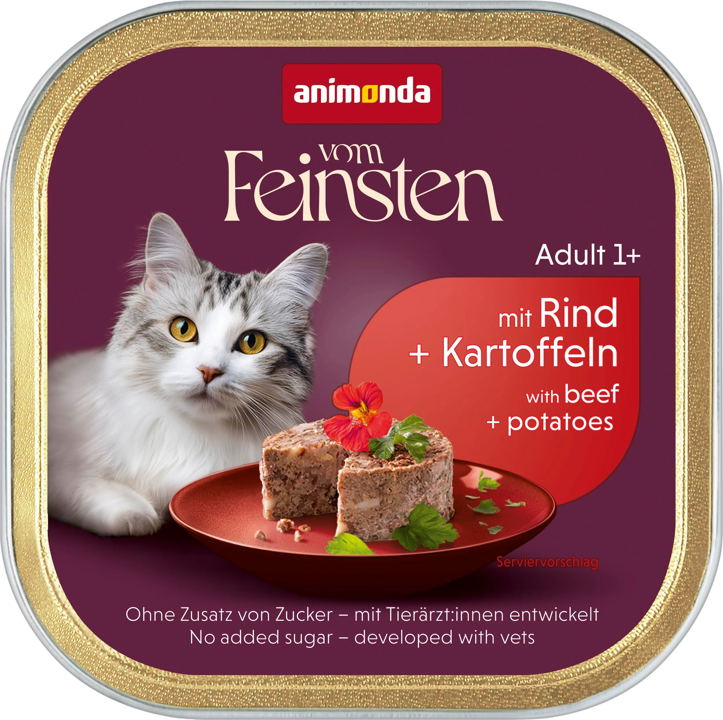 animonda Vom Feinsten Adult - Cibo umido per gatti adulti, varietà di pesce e carne, 32 x 100 g - immagine 5
