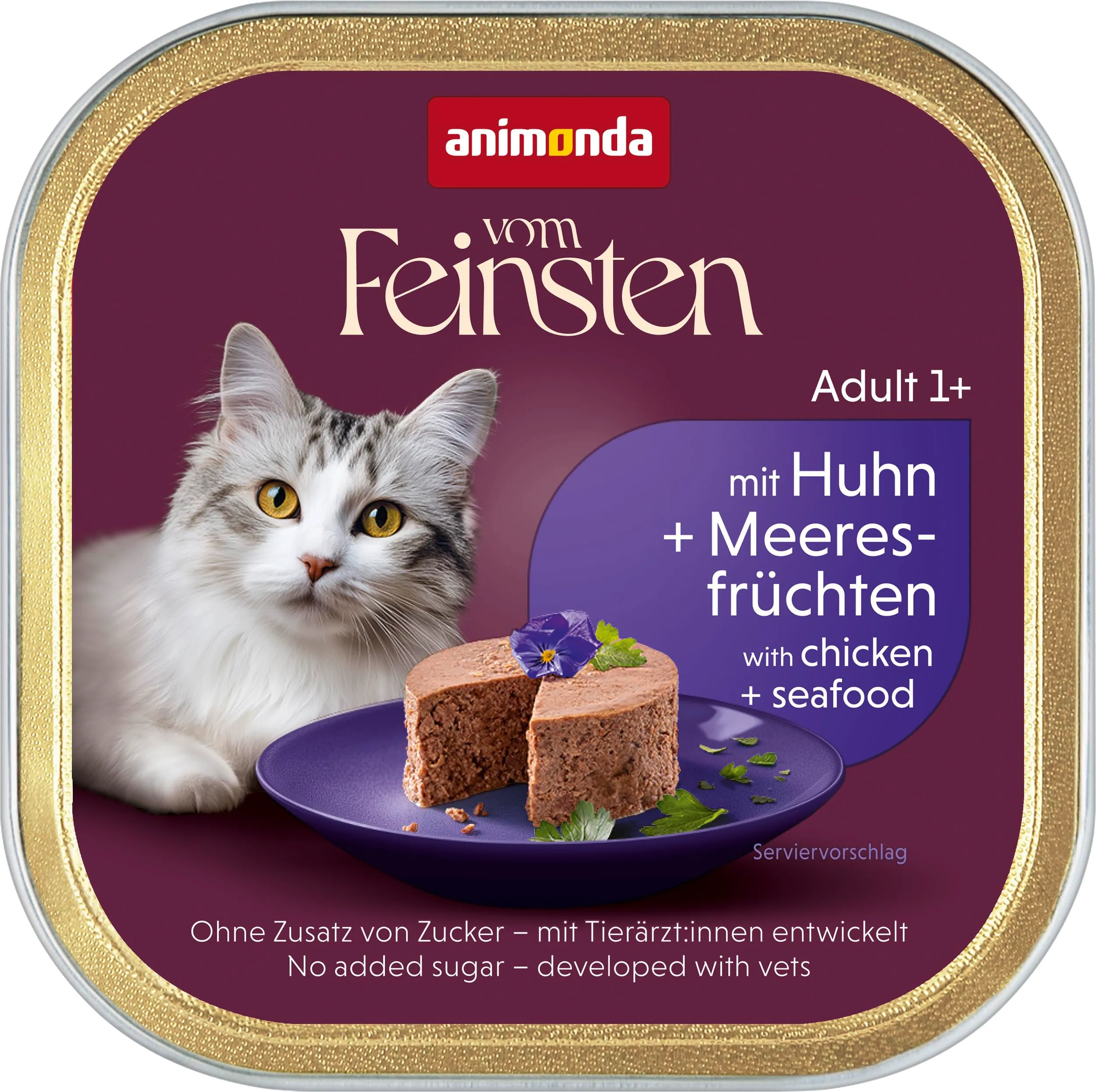 animonda Vom Feinsten Adult - Cibo umido per gatti adulti, varietà di pesce e carne, 32 x 100 g - immagine 6