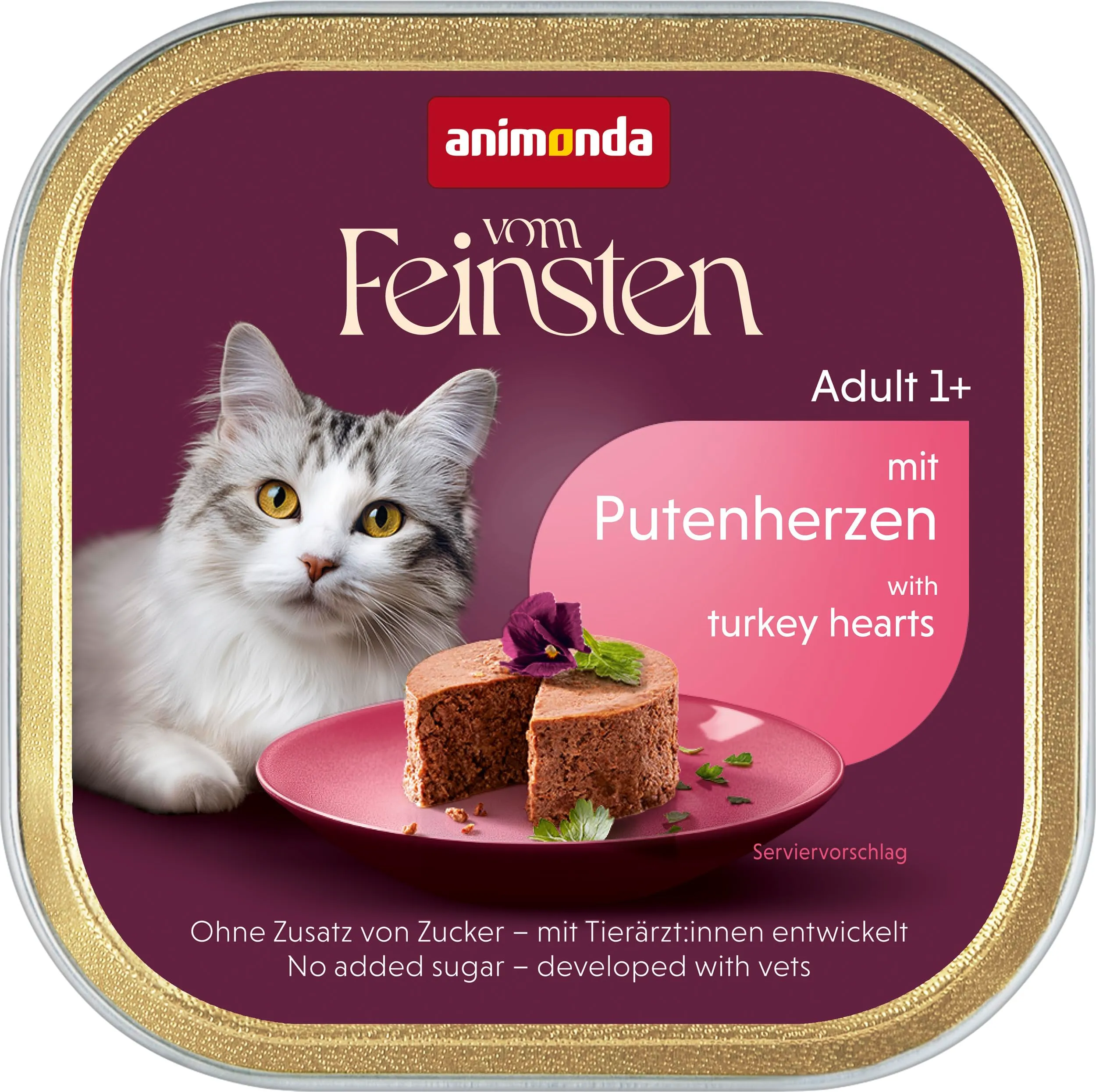 animonda Vom Feinsten Adult - Cibo umido per gatti adulti, varietà di carne con pollame, 32 x 100 g - immagine 4