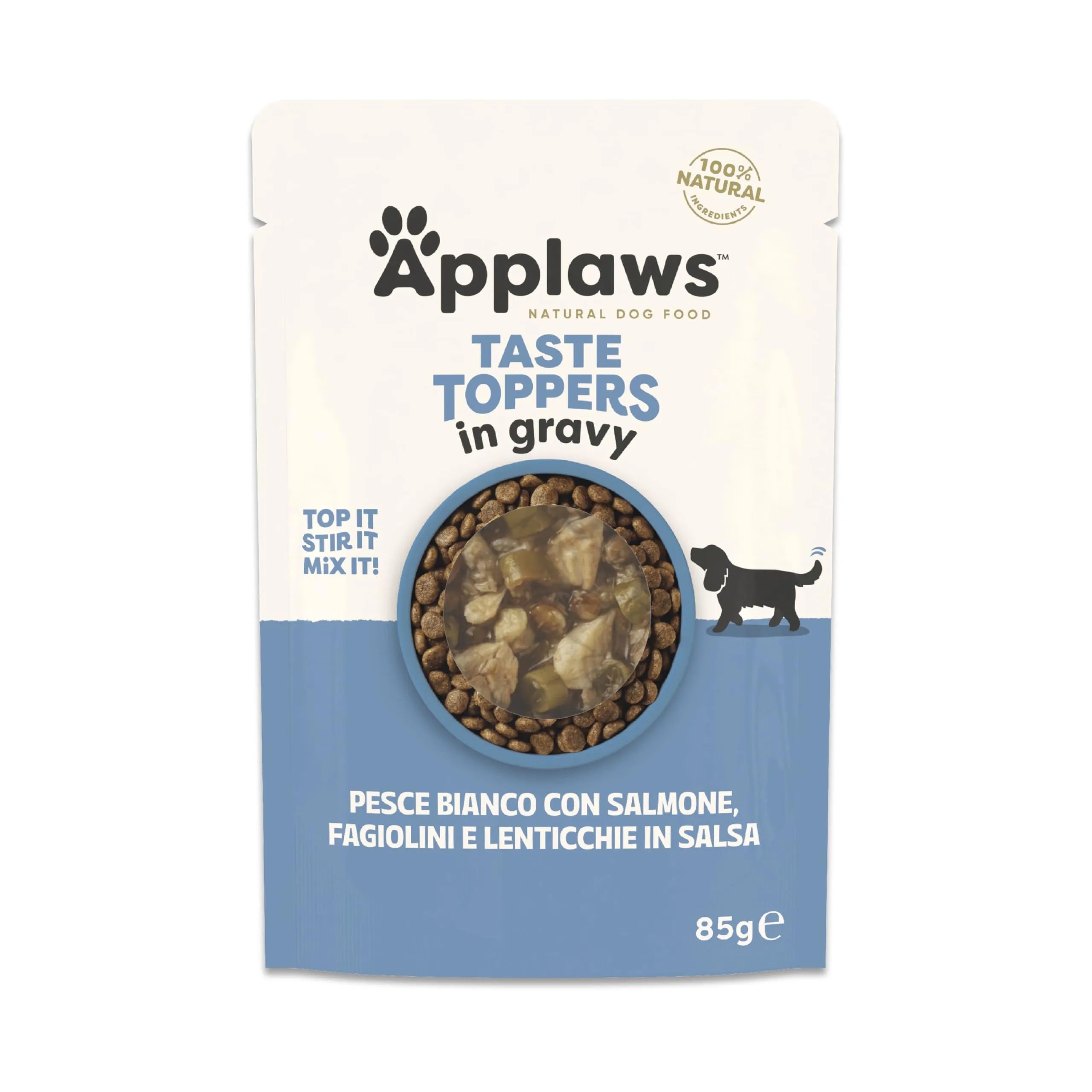 Applaws 100% Naturale – Cibo Umido per Cani, Pesce Bianco con Salmone e Verdure in Salsa, Senza Cereali, 12 x 85g Bustine - immagine 2