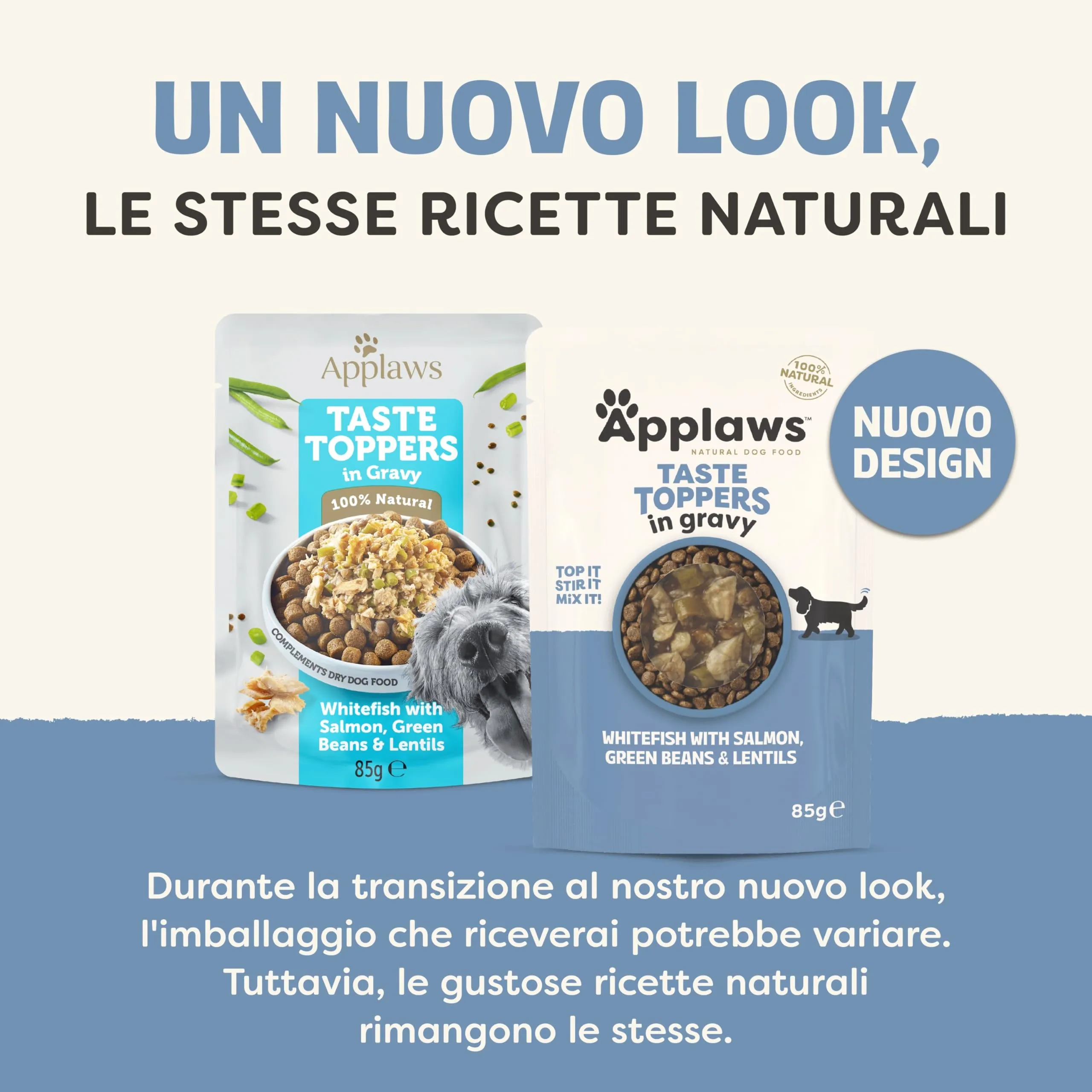 Applaws 100% Naturale – Cibo Umido per Cani, Pesce Bianco con Salmone e Verdure in Salsa, Senza Cereali, 12 x 85g Bustine - immagine 3