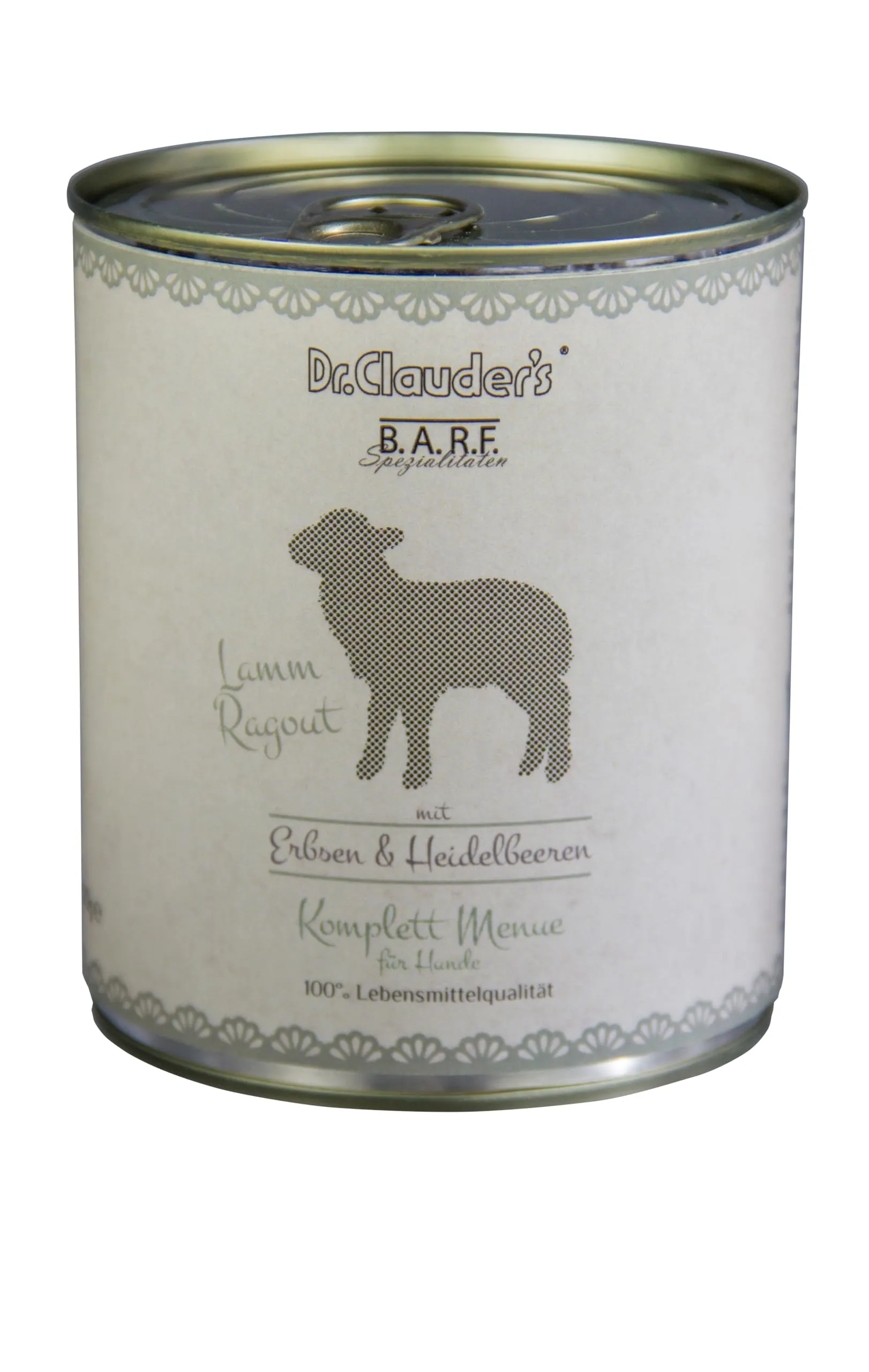 Dr. Clauder's | Cibo umido per cani | Cibo Barf | 6 x 800 gr | Vari sapori | (6x800 Gr, Stufato di agnello) - immagine 1