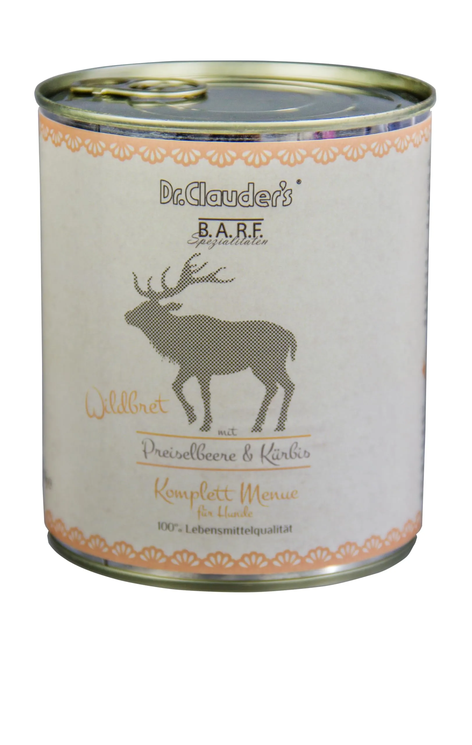 Dr. Clauder's | Cibo umido per cani | Cibo Barf | 6 x 800 gr | Vari sapori | (6 x 800 g, cervo) - immagine 1