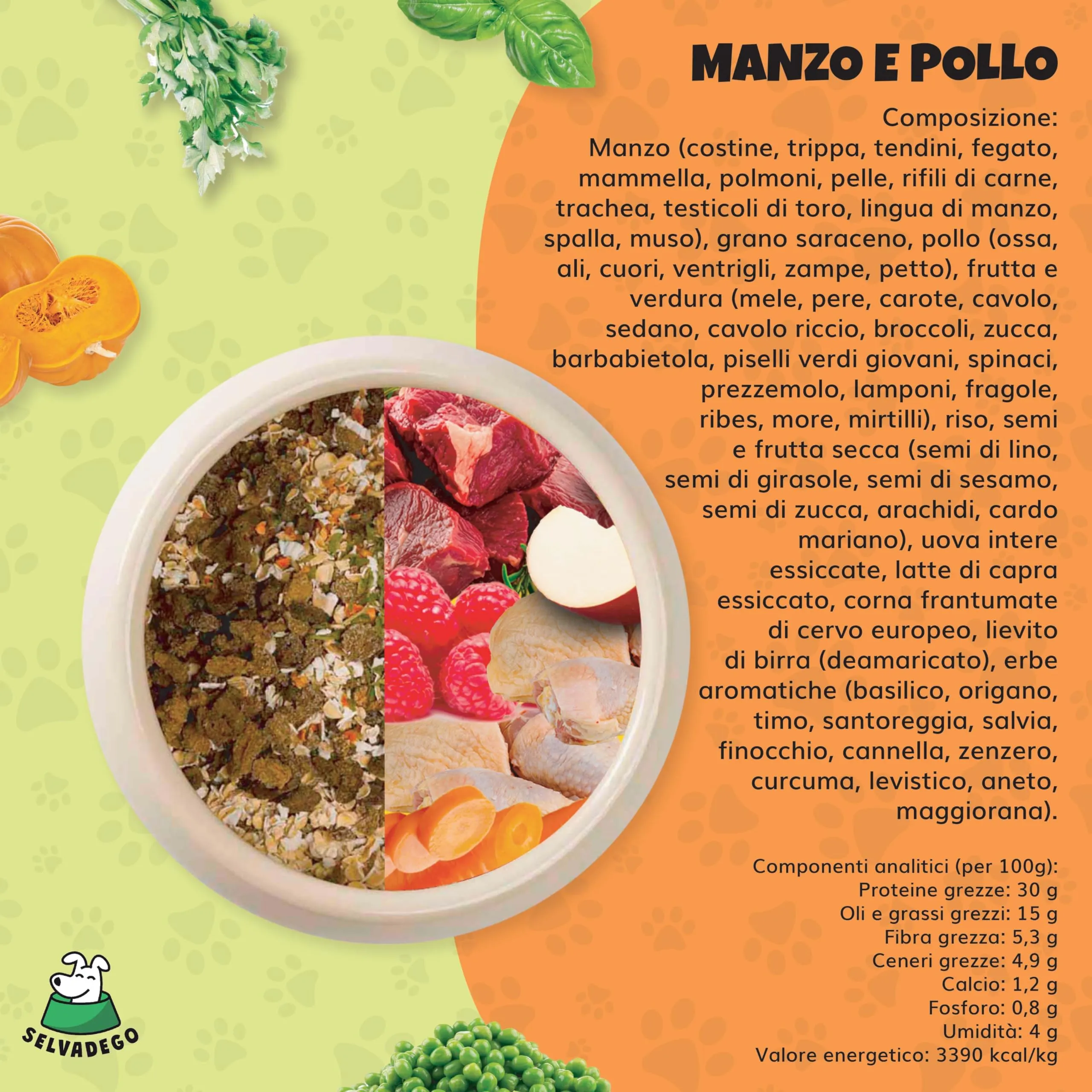 SELVADEGO | Cibo Naturale per Cani – Manzo e Pollo – Alimento Completo Ispirato alla Dieta BARF – 100% Naturale, Digeribile e Facile da Preparare – 800 g - immagine 5