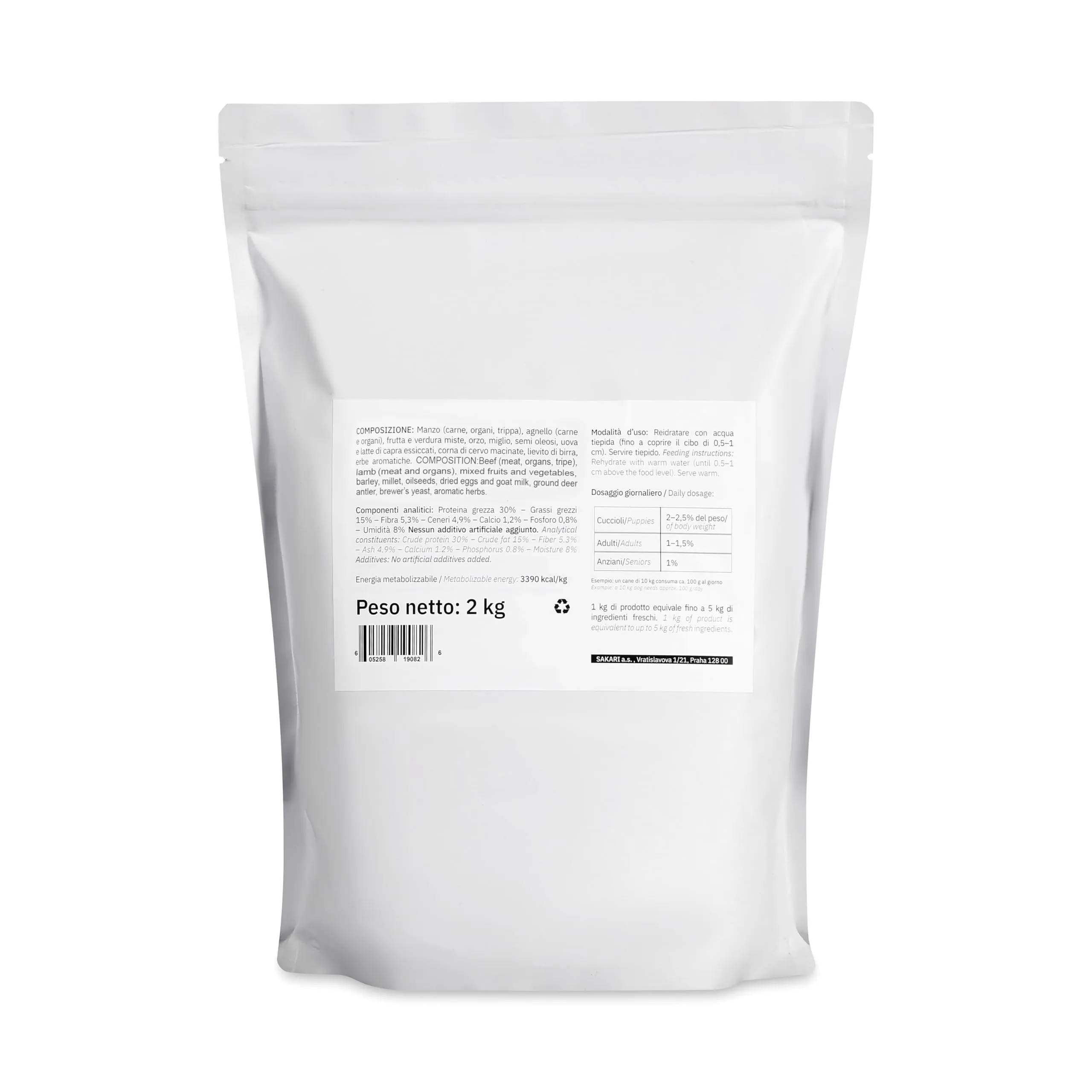 SELVADEGO | Cibo Naturale per Cani – Manzo e Agnello – Alimento Completo Ispirato alla Dieta BARF – 100% Naturale, Digeribile e Facile da Preparare – 2 Kg (2 Kg, Manzo e Agnello) - immagine 2