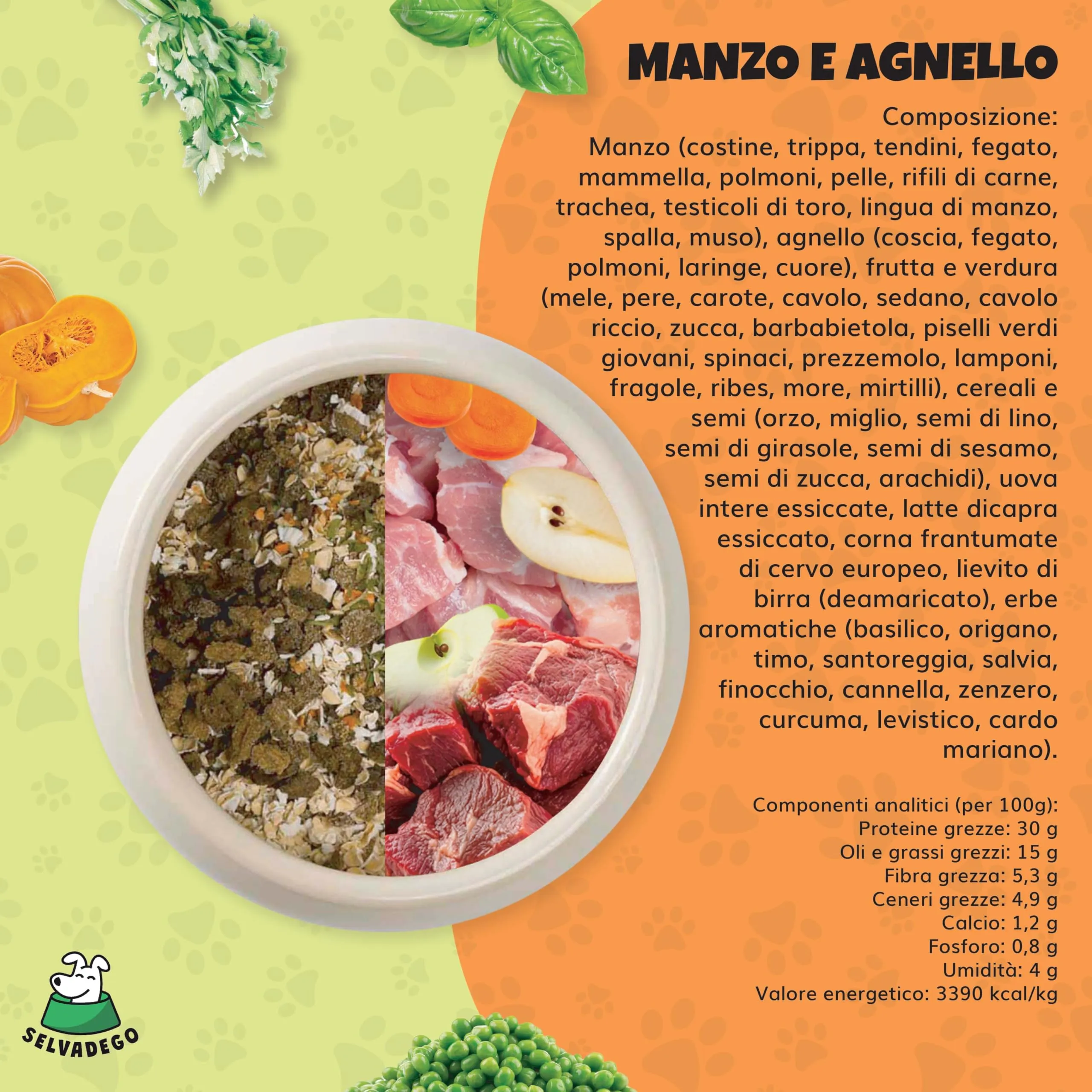 SELVADEGO | Cibo Naturale per Cani – Manzo e Agnello – Alimento Completo Ispirato alla Dieta BARF – 100% Naturale, Digeribile e Facile da Preparare – 2 Kg (2 Kg, Manzo e Agnello) - immagine 5