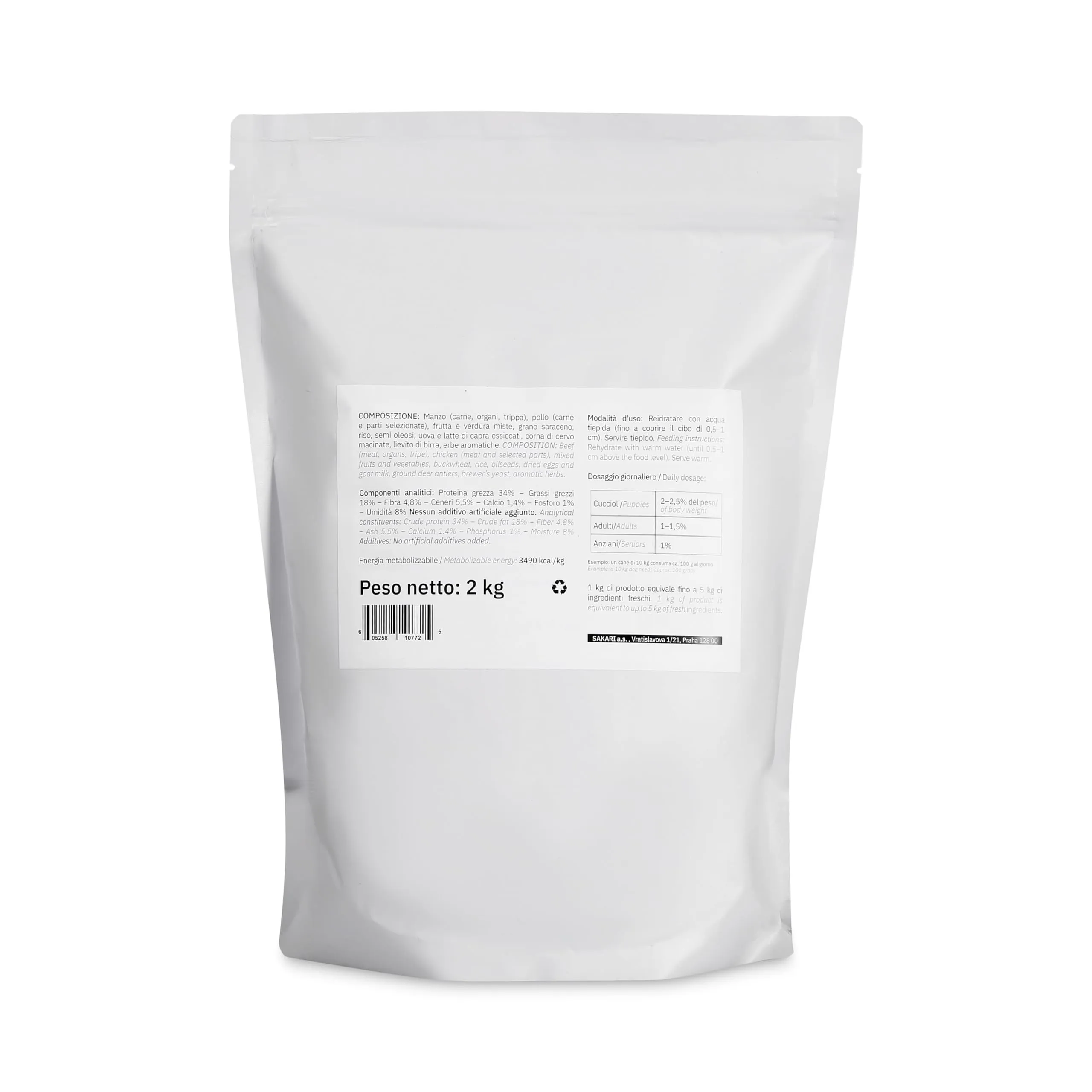 SELVADEGO | Cibo Naturale per Cani – Manzo e Pollo – Alimento Completo Ispirato alla Dieta BARF – 100% Naturale, Digeribile e Facile da Preparare – 2 Kg (2 Kg, Manzo e Pollo) - immagine 2