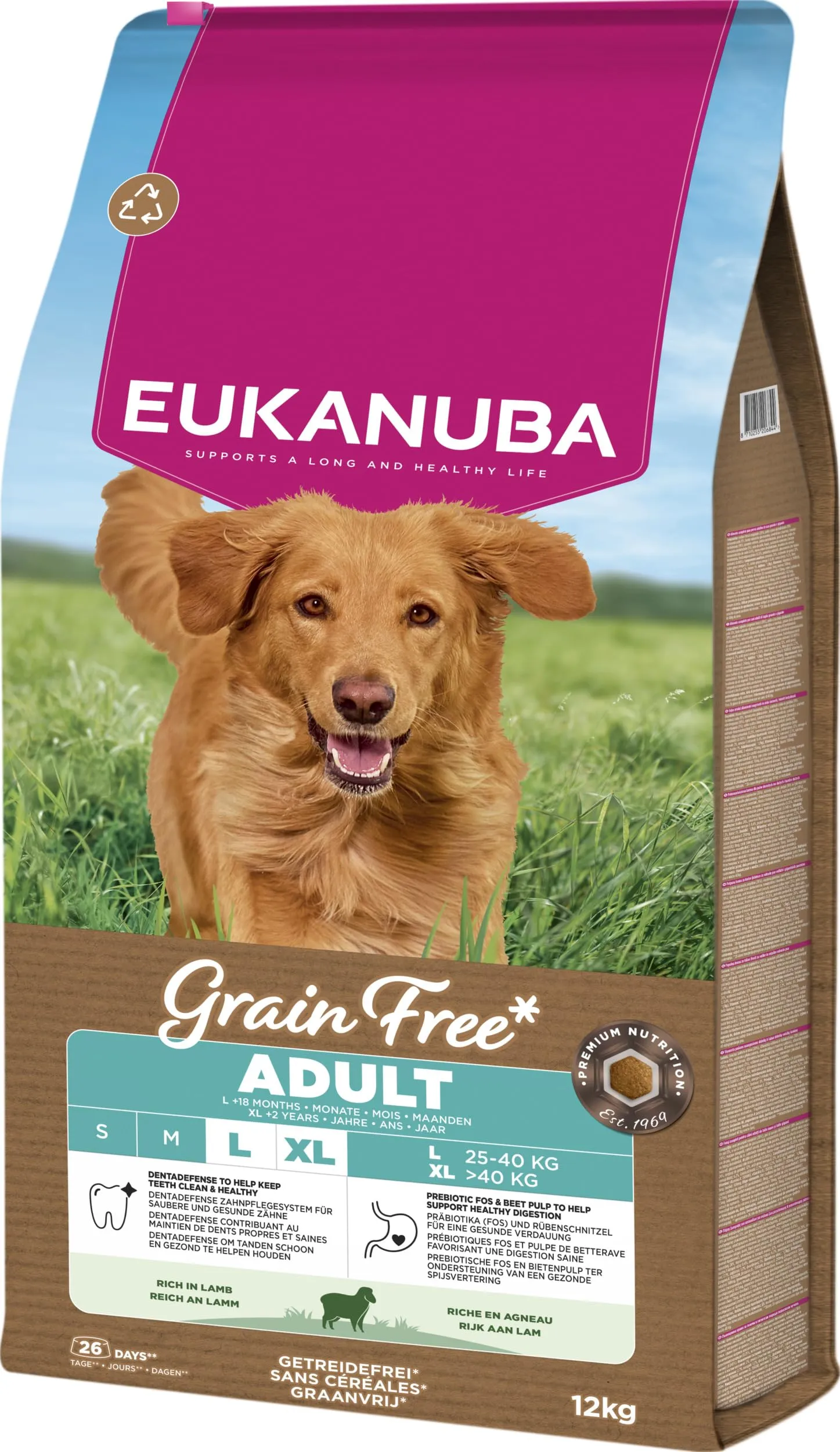 EUKANUBA Crocchette per cani adulti taglia grande con agnello, 12 kg - immagine 10