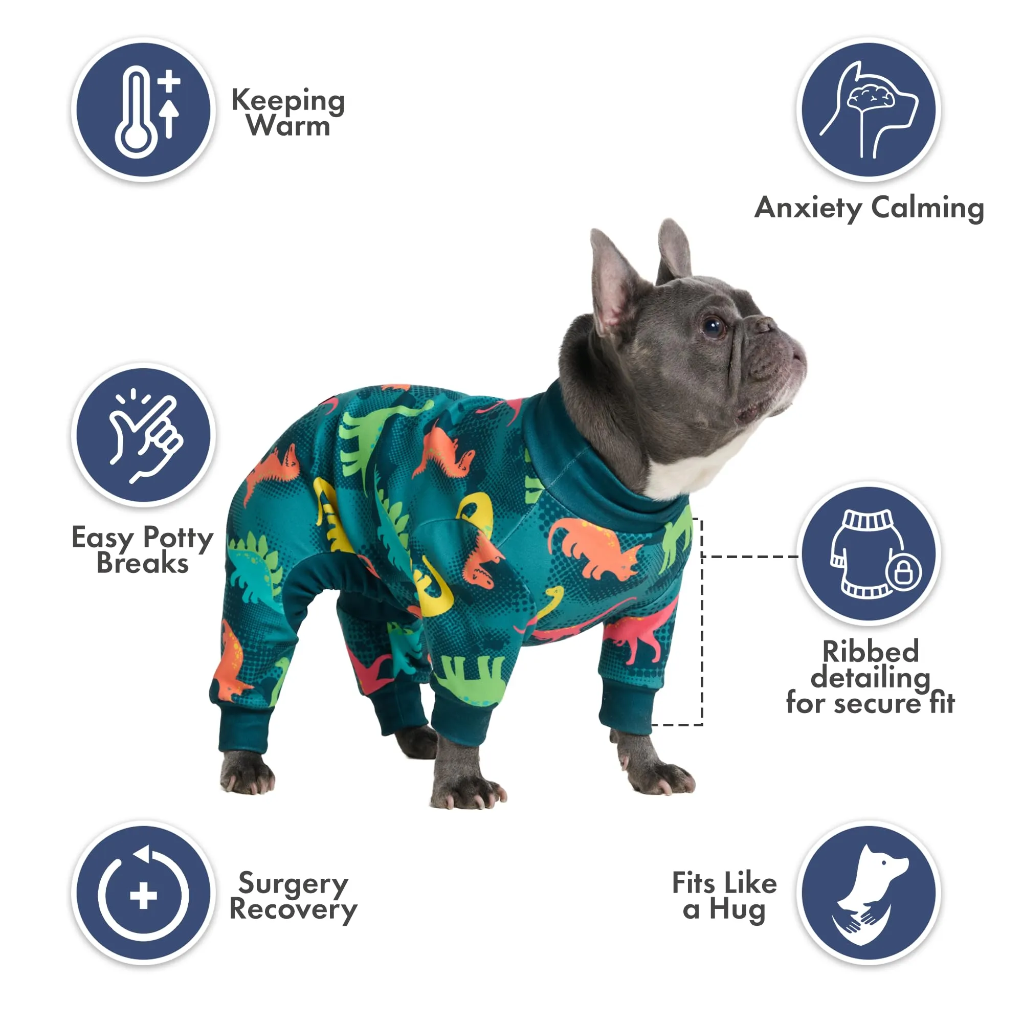 Spark Paws Pigiama intero per cani taglia S Med Large Breeds - Full Leg PJS - immagine 3