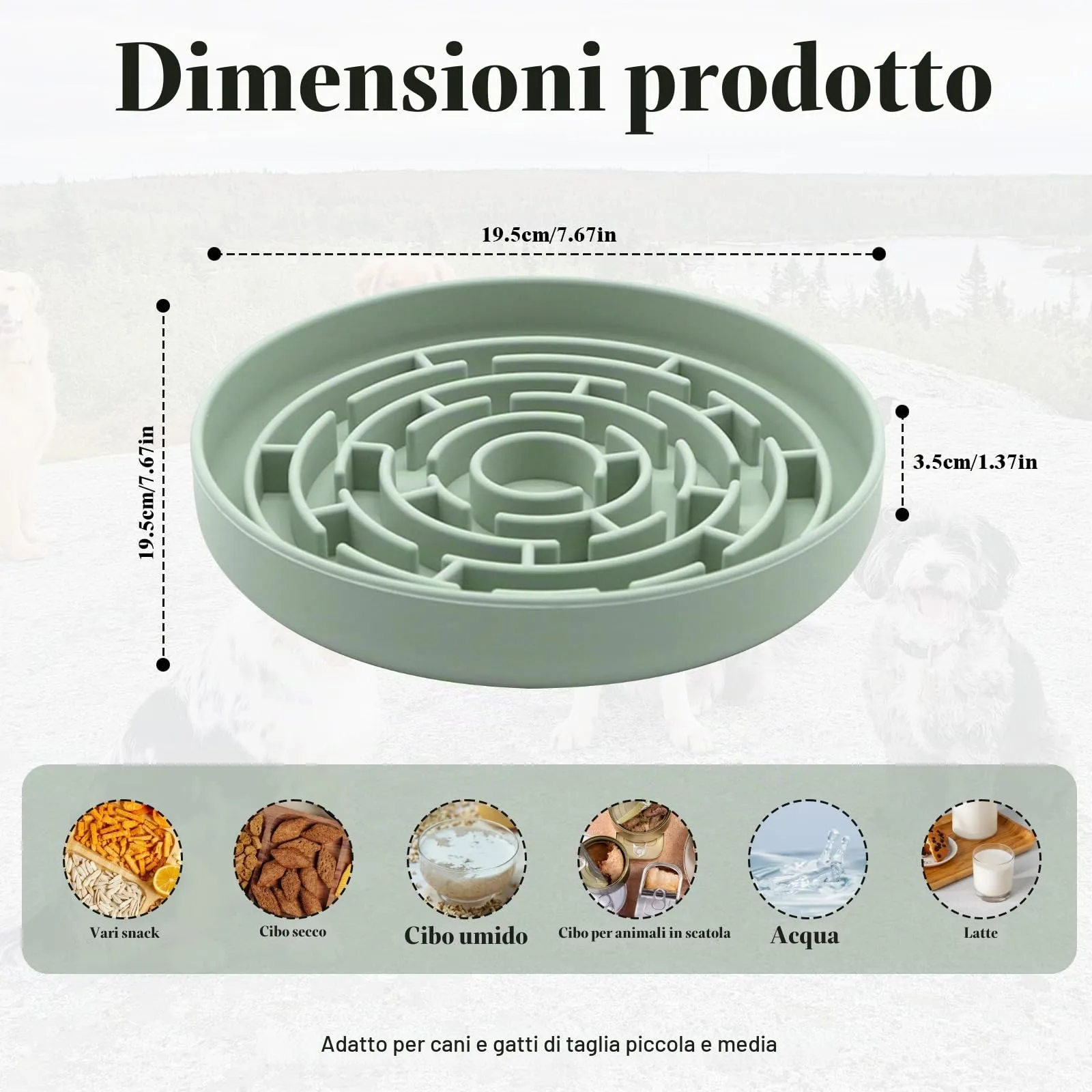Zencantorous Ciotola Anti Ingozzamento, Ciotola per Cani Anti Ingozzamento - immagine 2