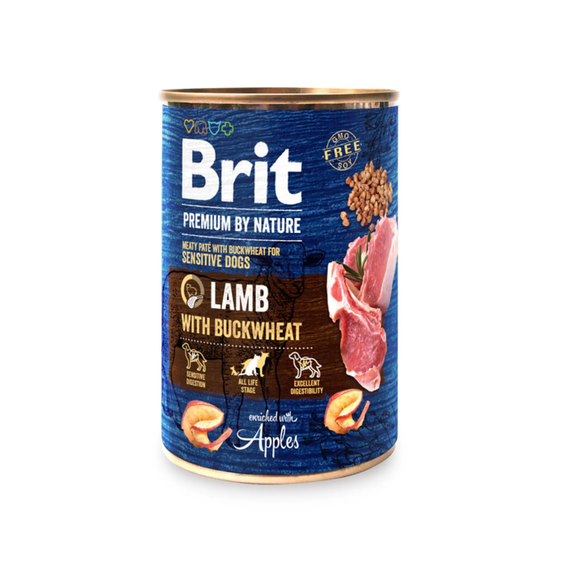 Brit Premium Cibo Umido per Cani, Agnello con Grano Saraceno, 6 x 400 g - immagine 2