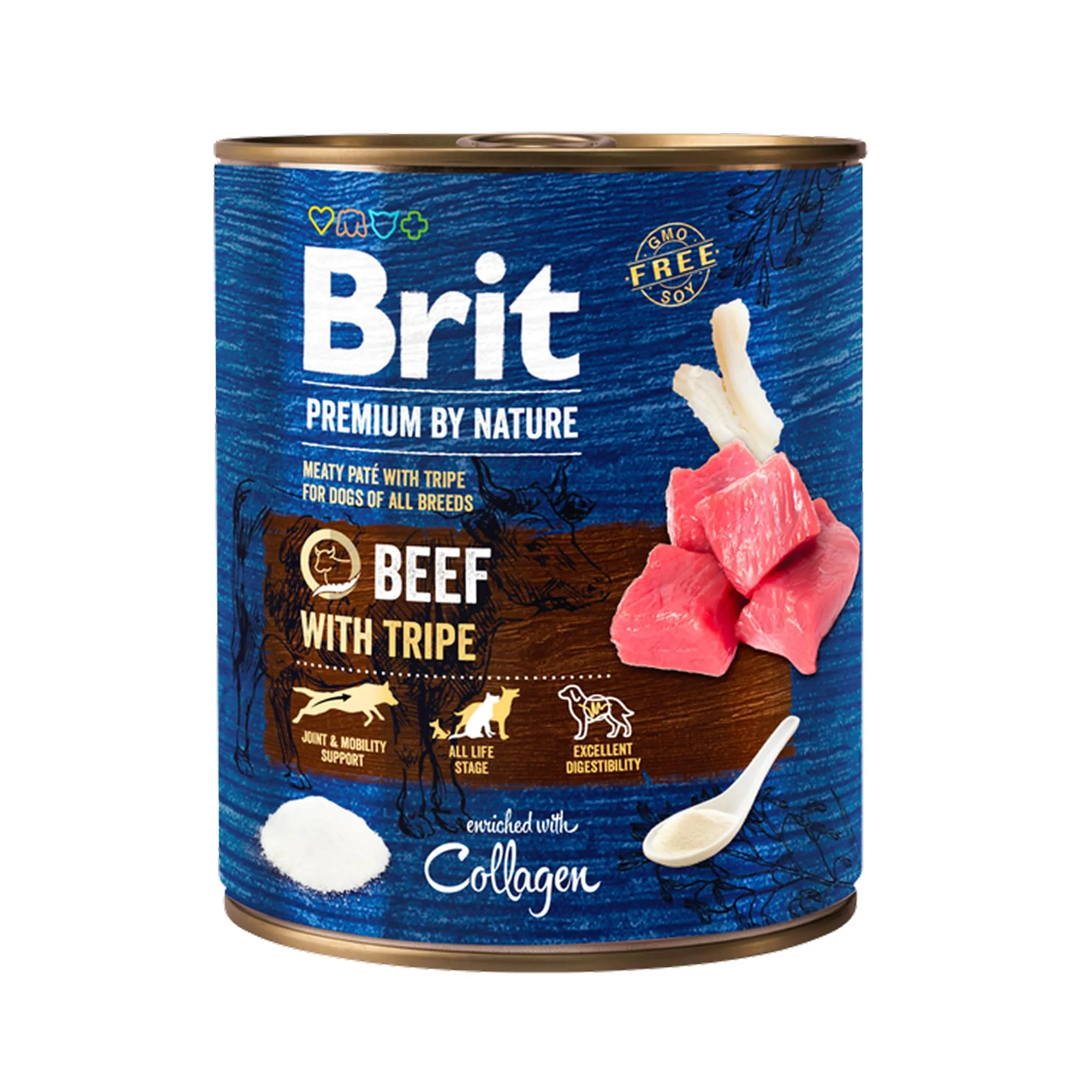 Brit Premium Cibo Umido per Cani, Manzo con Trippa, 6 x 800 g - immagine 2