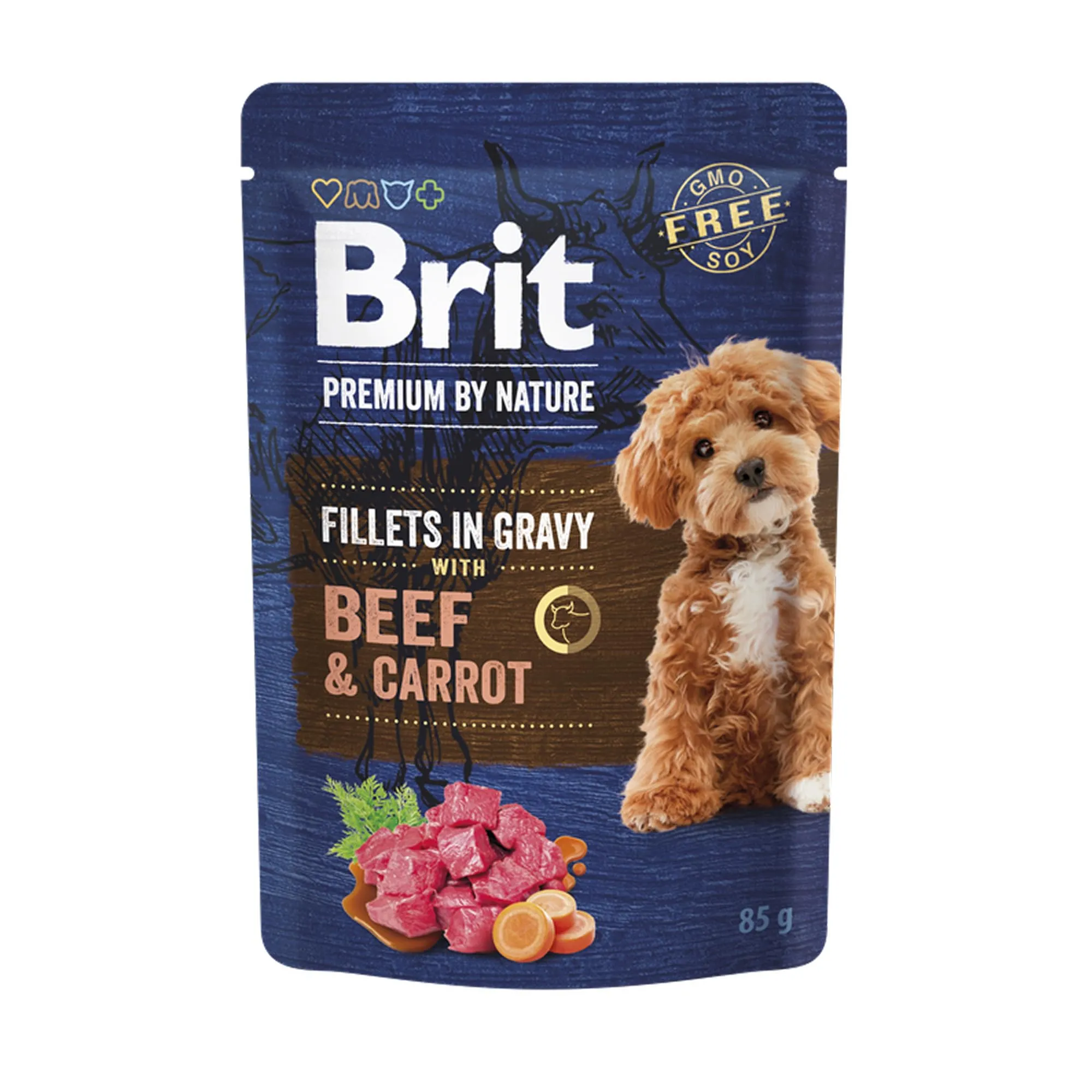 Brit Premium Cibo Umido per Cani, Filetti di Manzo e Carote, 24 x 85 g - immagine 2