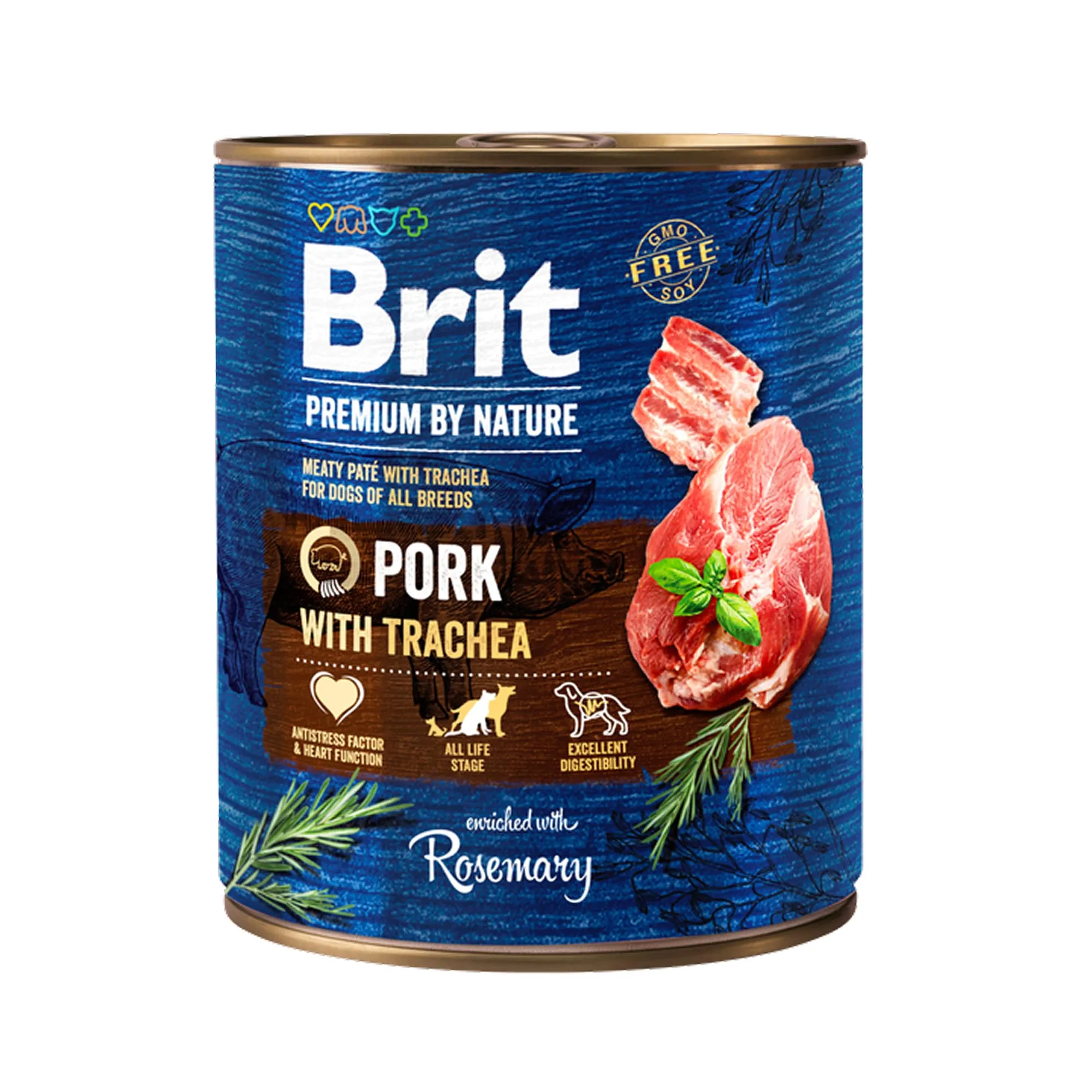 Brit Premium Cibo Umido per Cani, Maiale con Trachea, 6 x 800 g - immagine 2