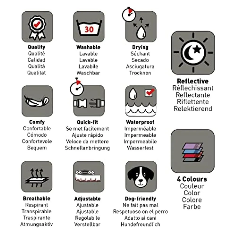 Guinzaglio a doppia estremità HALTI - guinzaglio da addestramento con imbottitura in neoprene, tessuto catarifrangente 3M e lunghezza regolabile. Ideale per cani medi e grandi (taglia L, rosso) - immagine 7