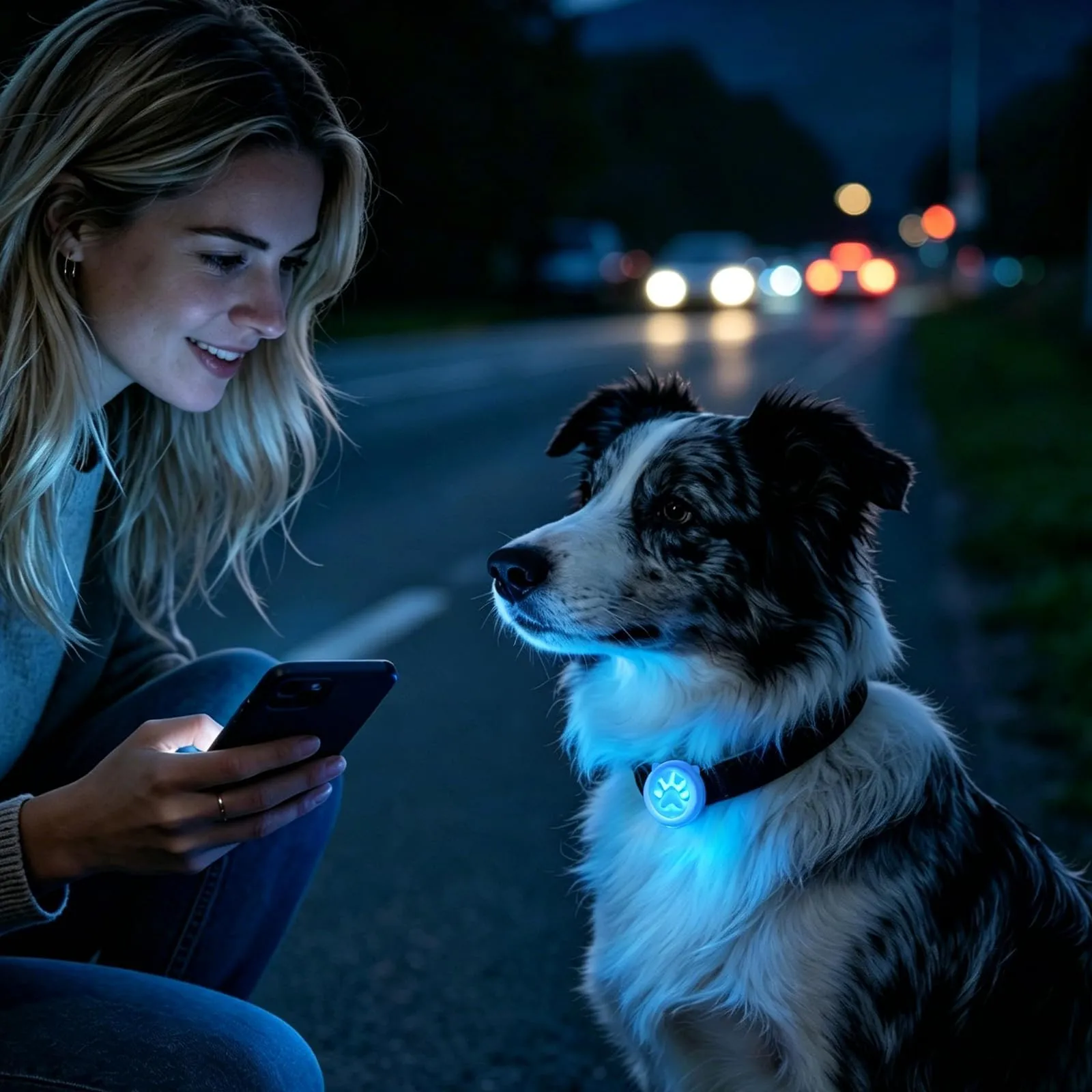 iPobie 5 pz Ciondolo Luminoso Cane, Collare di Sicurezza per Cane in Silicone LED Pendente Luminoso Lampeggiante per Corridori Passeggiate Notturne - immagine 7