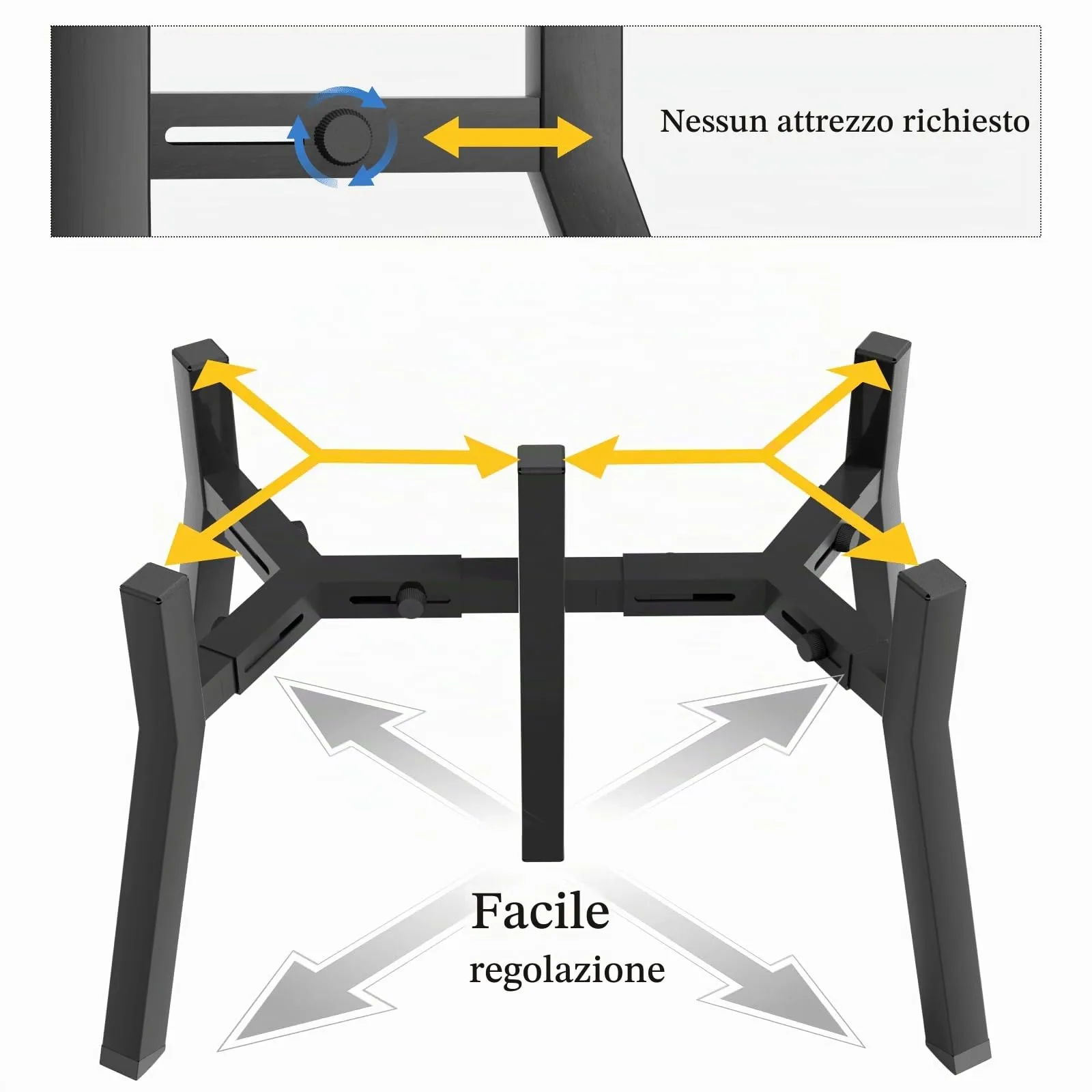 ADENGL Supporto per ciotole per cani di taglia media e grande, ciotole sollevate, larghezza regolabile per ciotole per cani da 18 a 27 cm di larghezza, ciotola sollevata per cibo e - immagine 3