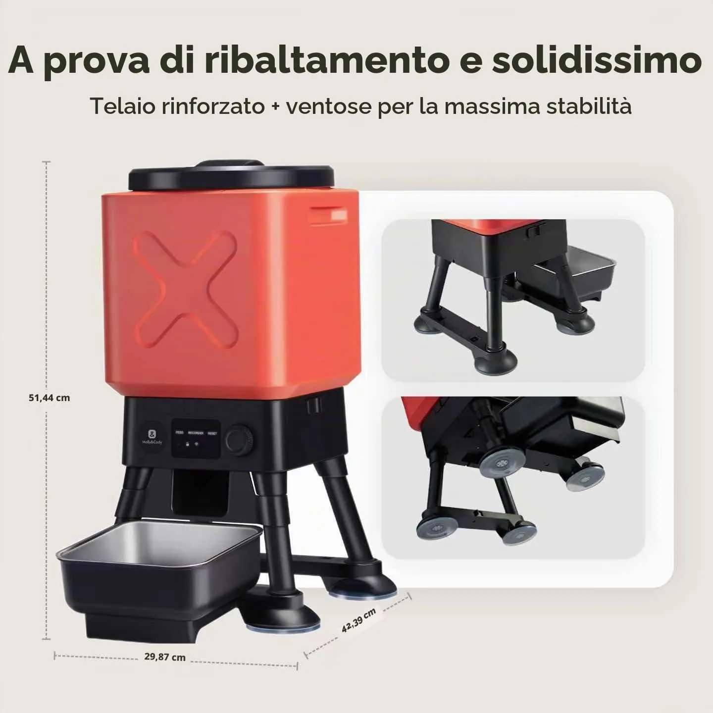 Mangiatoia automatica per cani da 14 l, per cani di taglia grande, capacità extra, anti-blocco, distributore automatico di cibo per cani, doppia alimentazione, ciotola in acciaio inox - immagine 4
