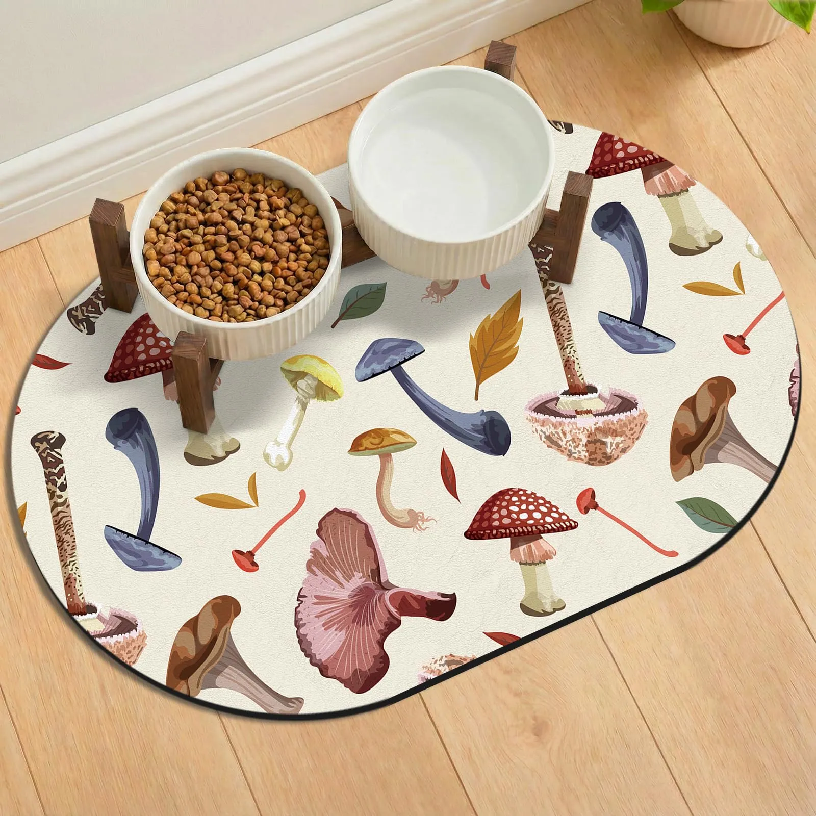 METEOROCK Tappetino Ciotola Cane Assorbente, 61x40,5 cm Tappetino Sottociotola per Cani Antiscivolo con Retro in Gomma, Sottociotola Gatto Disponibili in Diverse Misure - immagine 1