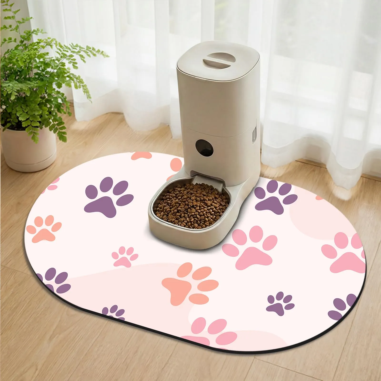 METEOROCK Tappetino Ciotola Cane, 71x43 cm Grande Tappetino Ciotole Gatto Assorbente, Sottociotola Gatto Progettato per Più Animali Domestici, Adatto a Distributori Automatici - immagine 1