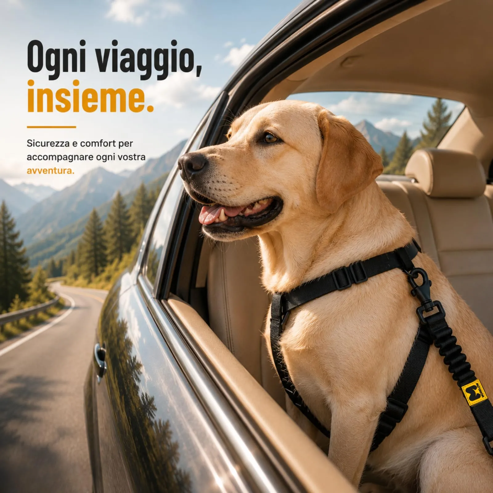 MORELOW Cintura Auto Per Cani - Cintura di Sicurezza per Cani Elastica Anti Shock che Riduce gli Strappi - Regolabile con Gancio Rinforzato - Compatibile con Tutte le Auto - immagine 8