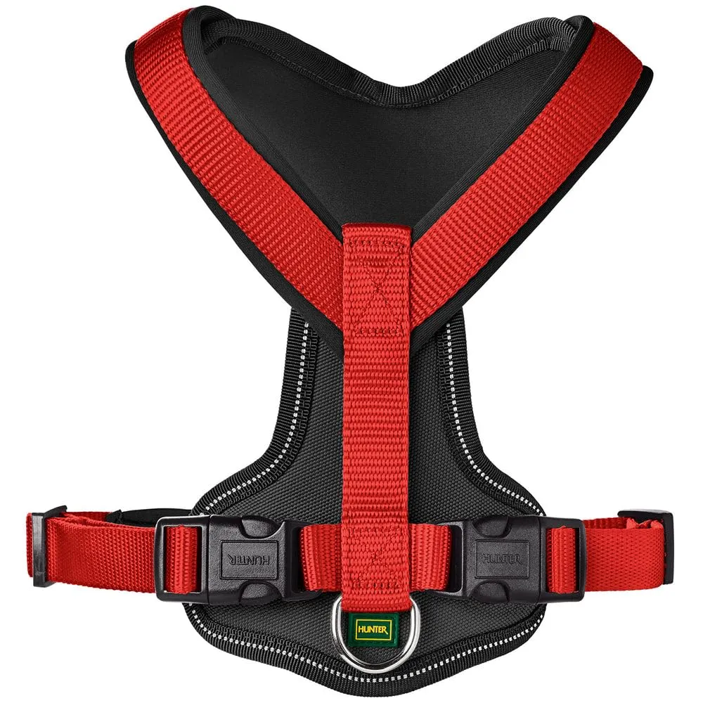 Hunter Pettorina in neoprene per cani, in nylon, con imbottitura morbida in neoprene, Marrone/Caramello, 38-48/XS-S - immagine 2