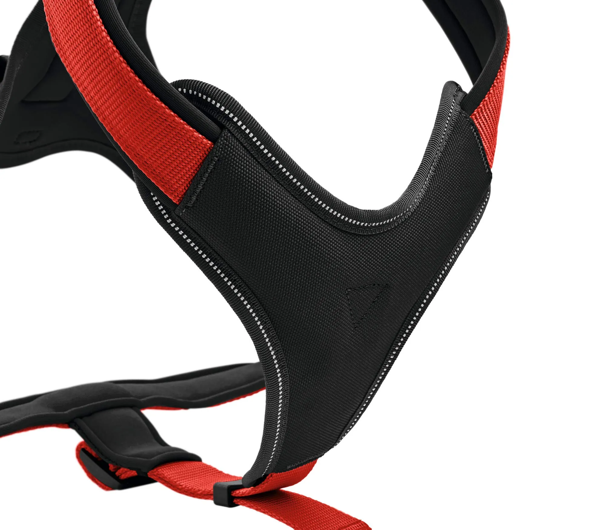 Hunter Pettorina in neoprene per cani, in nylon, con imbottitura morbida in neoprene, Rosso/Nero, 45-57/S - immagine 2