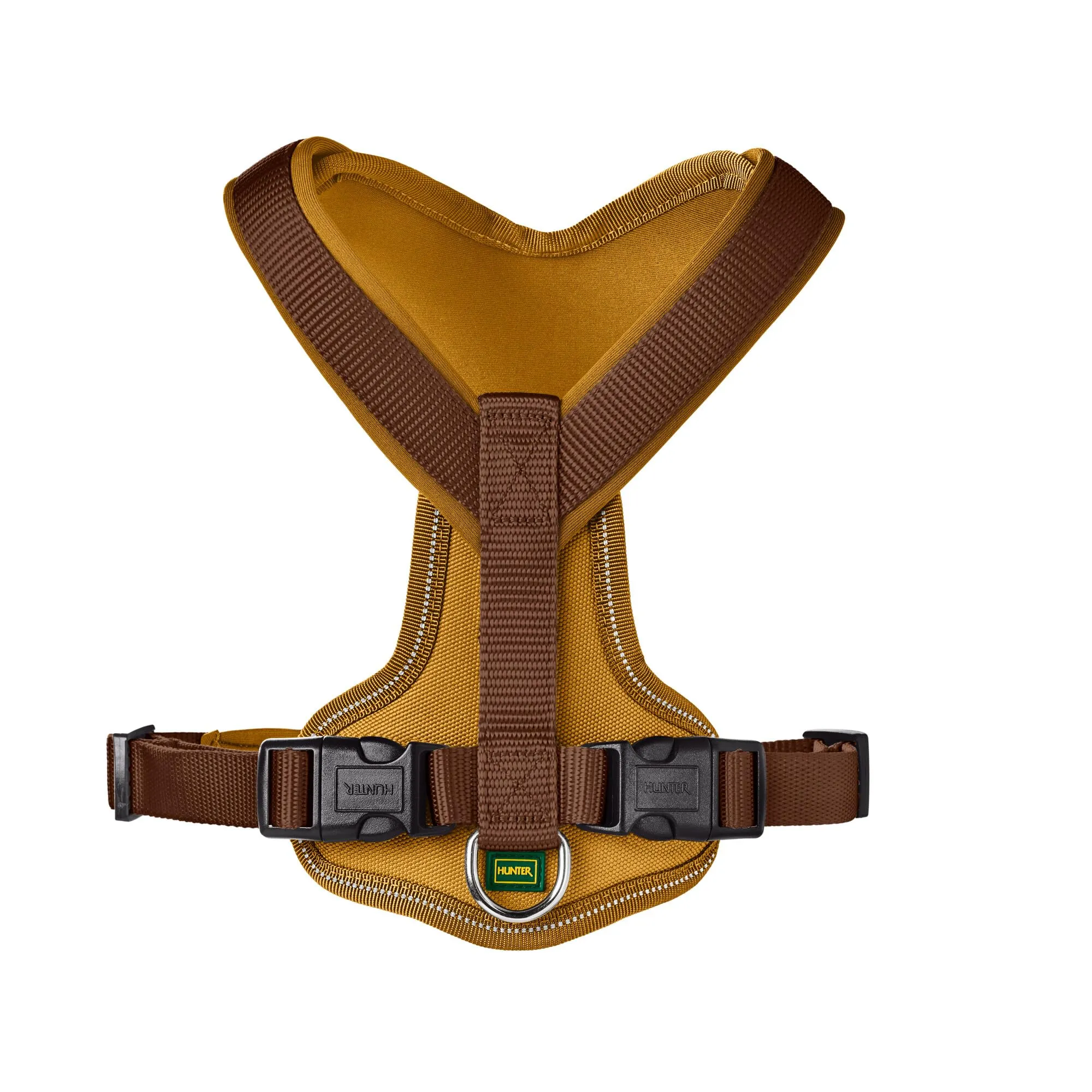 Hunter Pettorina in neoprene per cani, in nylon, con imbottitura morbida in neoprene, Marrone/Caramello, 45-57/S - immagine 4