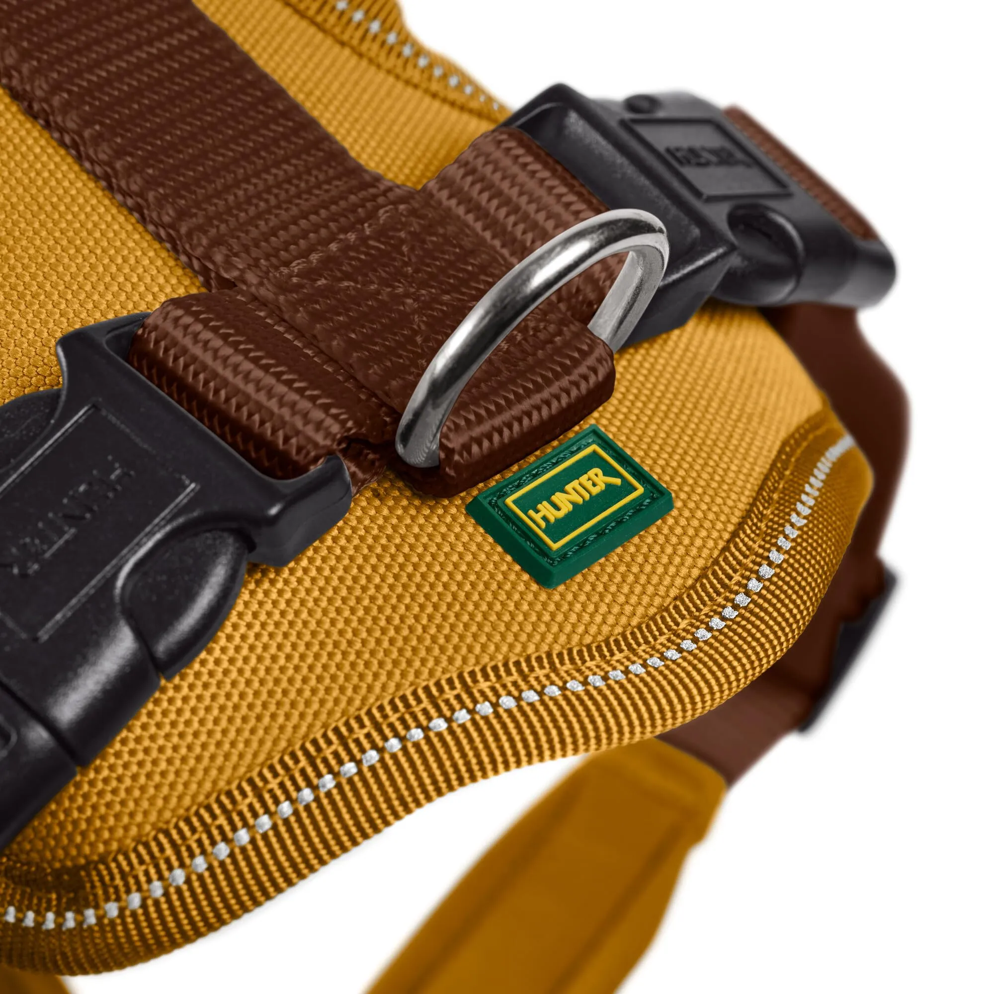 Hunter Pettorina in neoprene per cani, in nylon, con imbottitura morbida in neoprene, Marrone/Caramello, 45-57/S - immagine 7