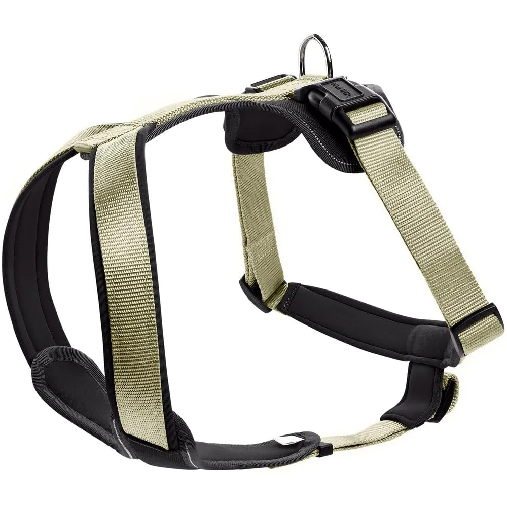 Hunter Pettorina in neoprene per cani, in nylon, con imbottitura morbida in neoprene, Verde/Nero, 45-57/S - immagine 1