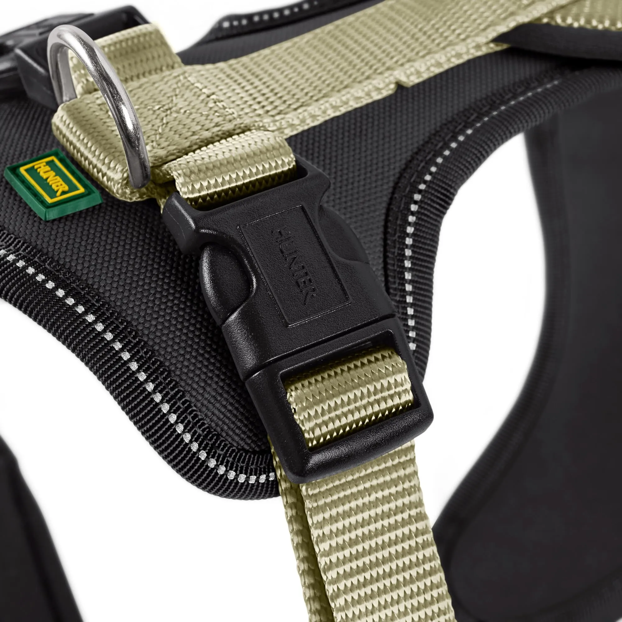 Hunter Pettorina in neoprene per cani, in nylon, con imbottitura morbida in neoprene, Verde/Nero, 45-57/S - immagine 6