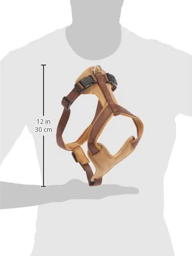 Hunter Pettorina in neoprene per cani, in nylon, con imbottitura morbida in neoprene, Marrone/Caramello, 53-65/M - immagine 3