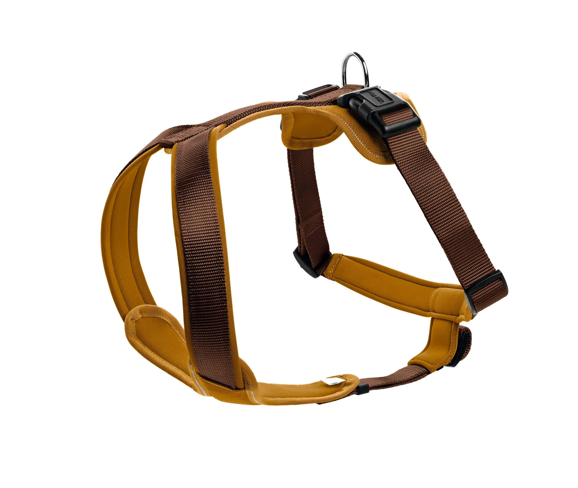 Hunter Pettorina in neoprene per cani, in nylon, con imbottitura morbida in neoprene, Marrone/Caramello, 60-76/M-L - immagine 1