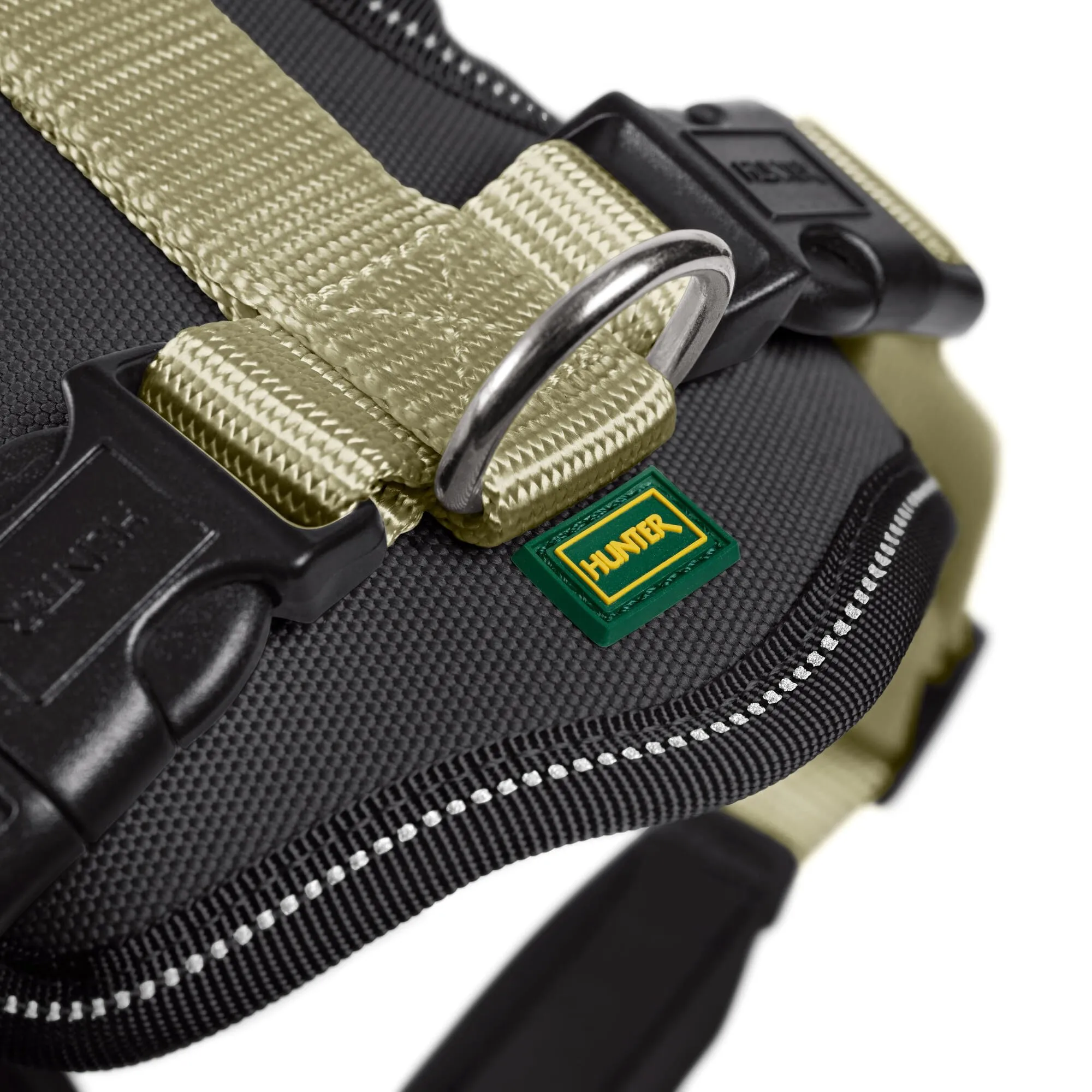 Hunter Pettorina in neoprene per cani, in nylon, con imbottitura morbida in neoprene, Verde/Nero, 60-76/M-L - immagine 7
