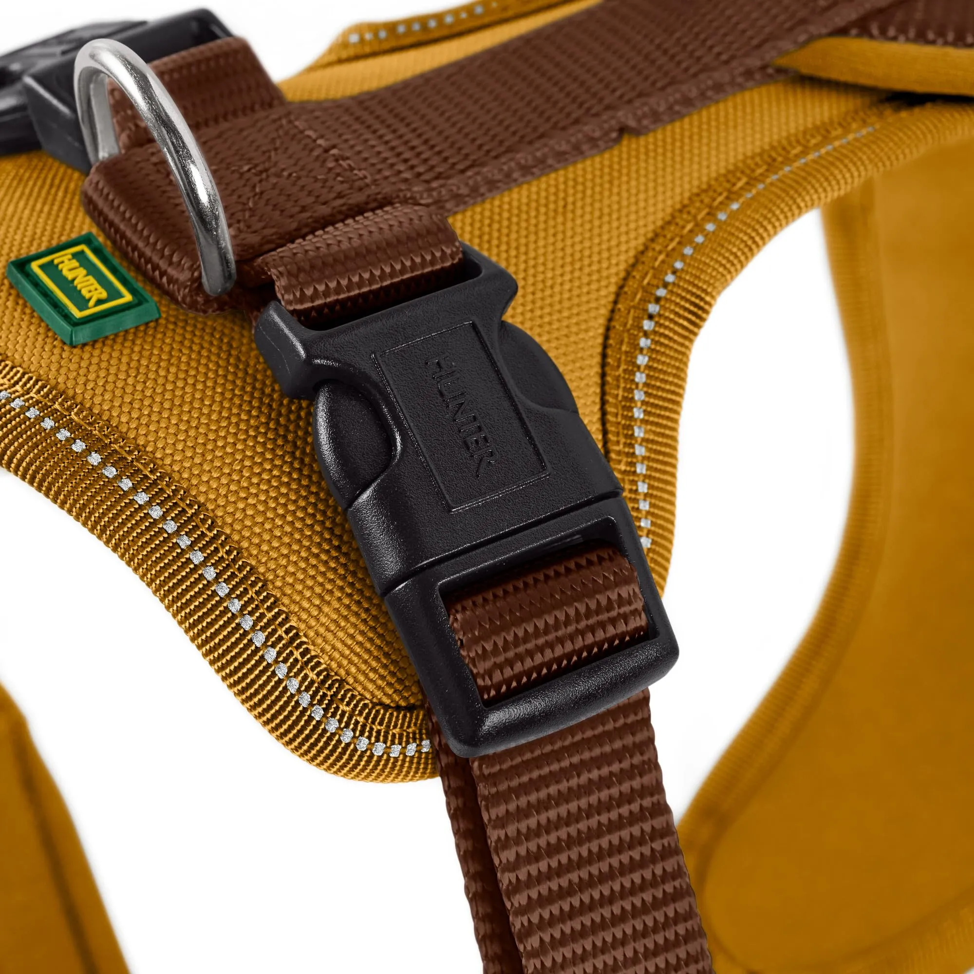 Hunter Pettorina in neoprene per cani, in nylon, con imbottitura morbida in neoprene, Marrone/Caramello, 73-94/L - immagine 5