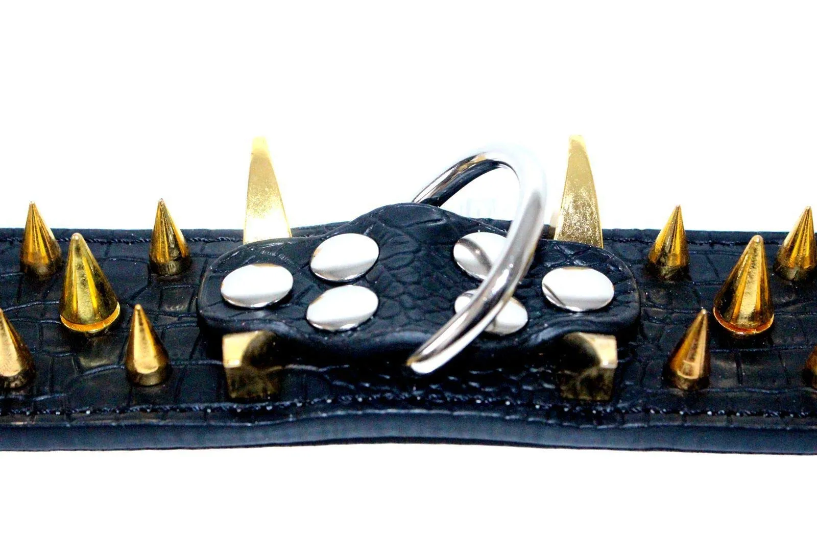 haoyueer Collare per cani affilato con borchie, larghezza 5 cm, elegante, in pelle, per cani di taglia media e grande Pitbull, Labrador, Boxer Rottweiler Pastore Tedesco - immagine 6