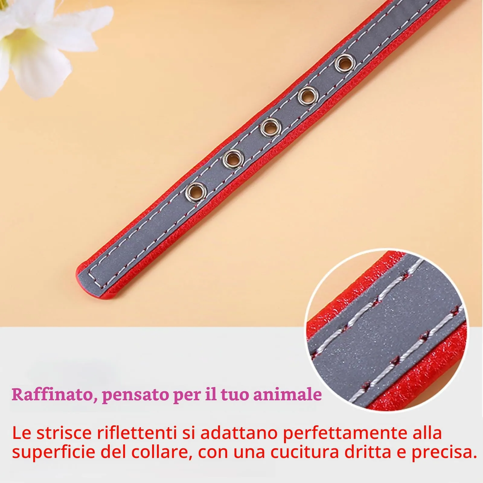Yonsbox Collare Riflettente Personalizzato per Cani e Gatti, Collare in Microfibra Leggero e Durevole con Targhetta in Metallo Silenziosa, Sicurezza Notturna, Taglie XS-XXL - immagine 4