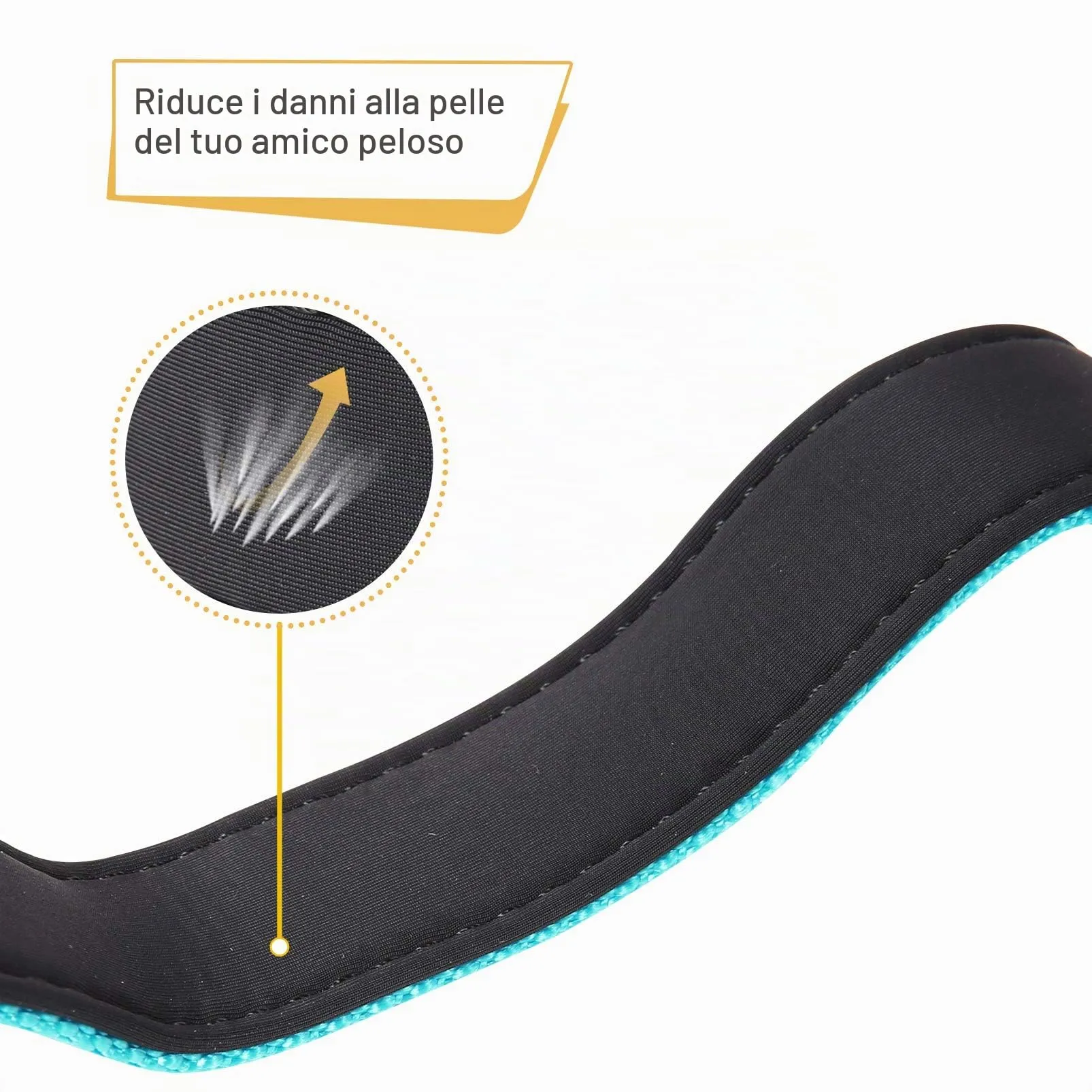 HEELE Collare per Cani, Collare Cane Riflettente Imbottito Nylon Regolabile Traspirante Collari per Cani, Blu, XS(20-30cm) - immagine 5
