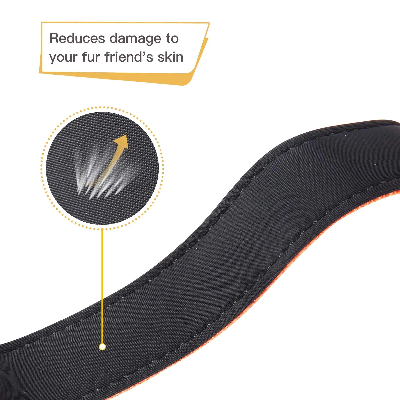 HEELE Collare per Cani, Collare Cane Riflettente Imbottito Nylon Regolabile Traspirante Collari per Cani, Arancione, XS(20-30cm) - immagine 5