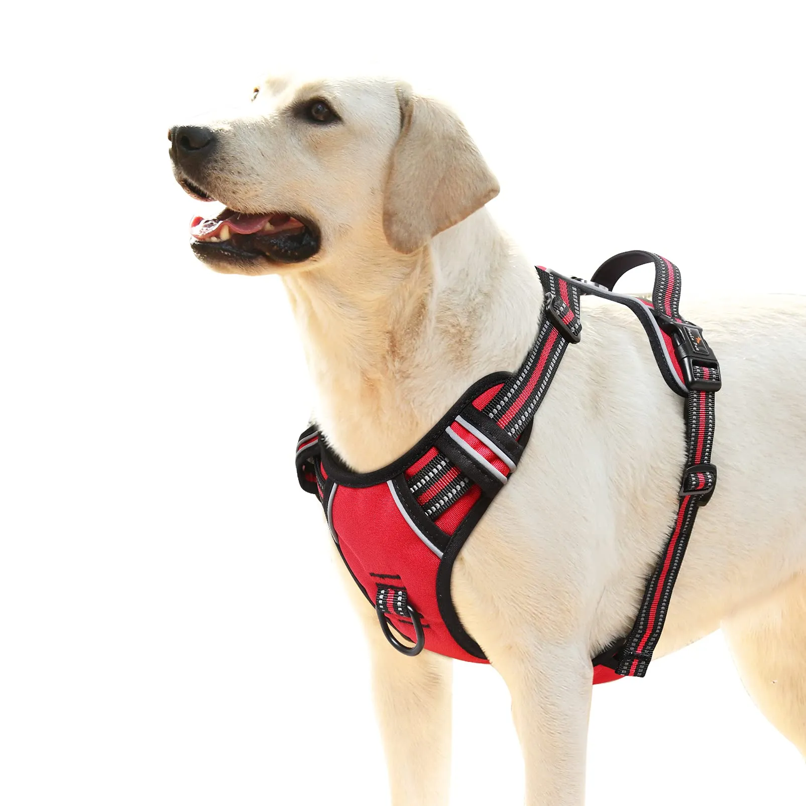 HEELE Pettorina Cane, No-Pull Imbracatura Traspirante e Riflettente, con Gancio in Metallo e Manico Imbottita, Pettorina Cane Taglia Grande Comodo per Camminare Jogging, Rosso, L - immagine 1