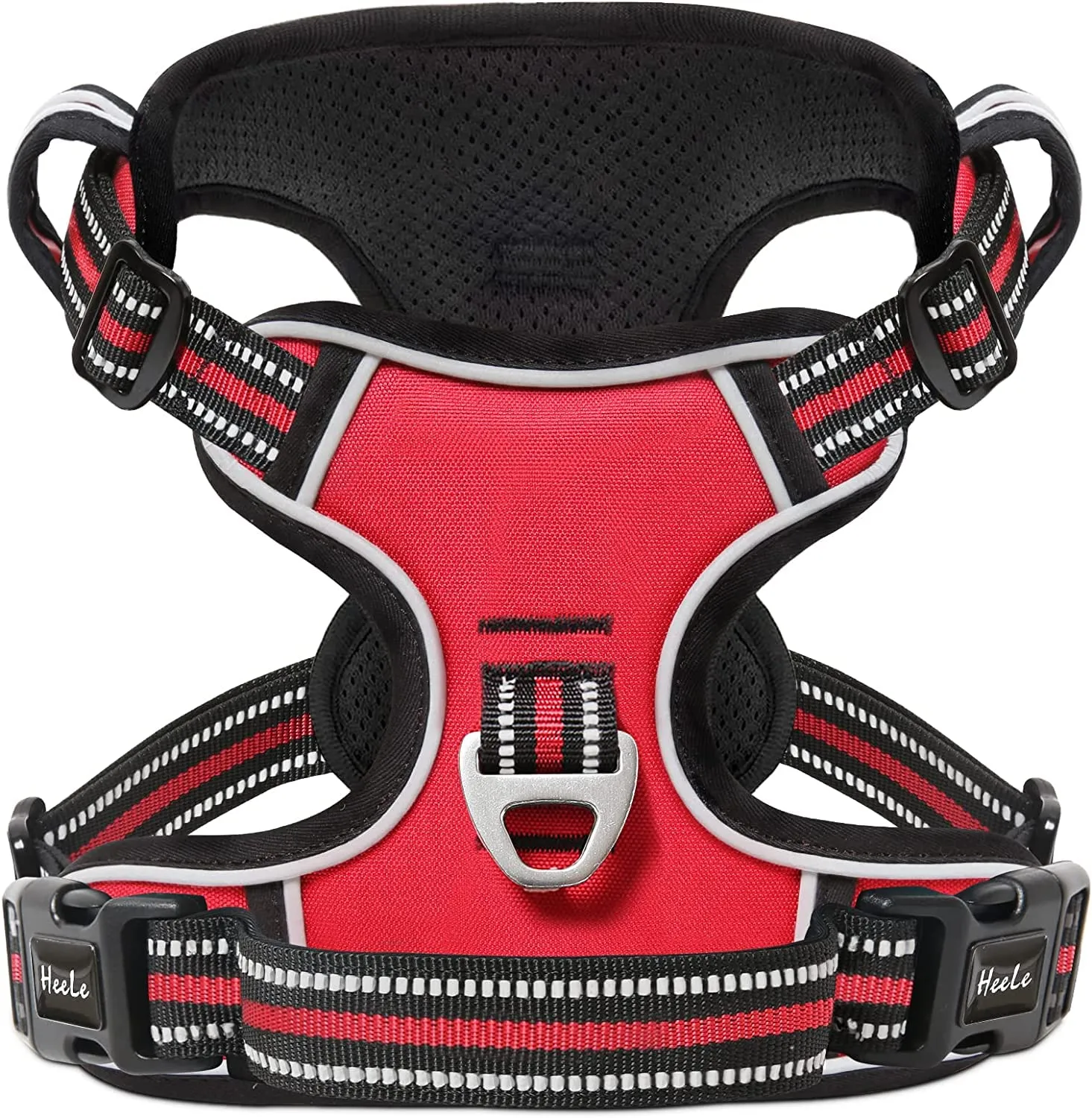 HEELE Pettorina Cane No-pull Riflettente Regolabile con Manico, Rosso, S - immagine 7