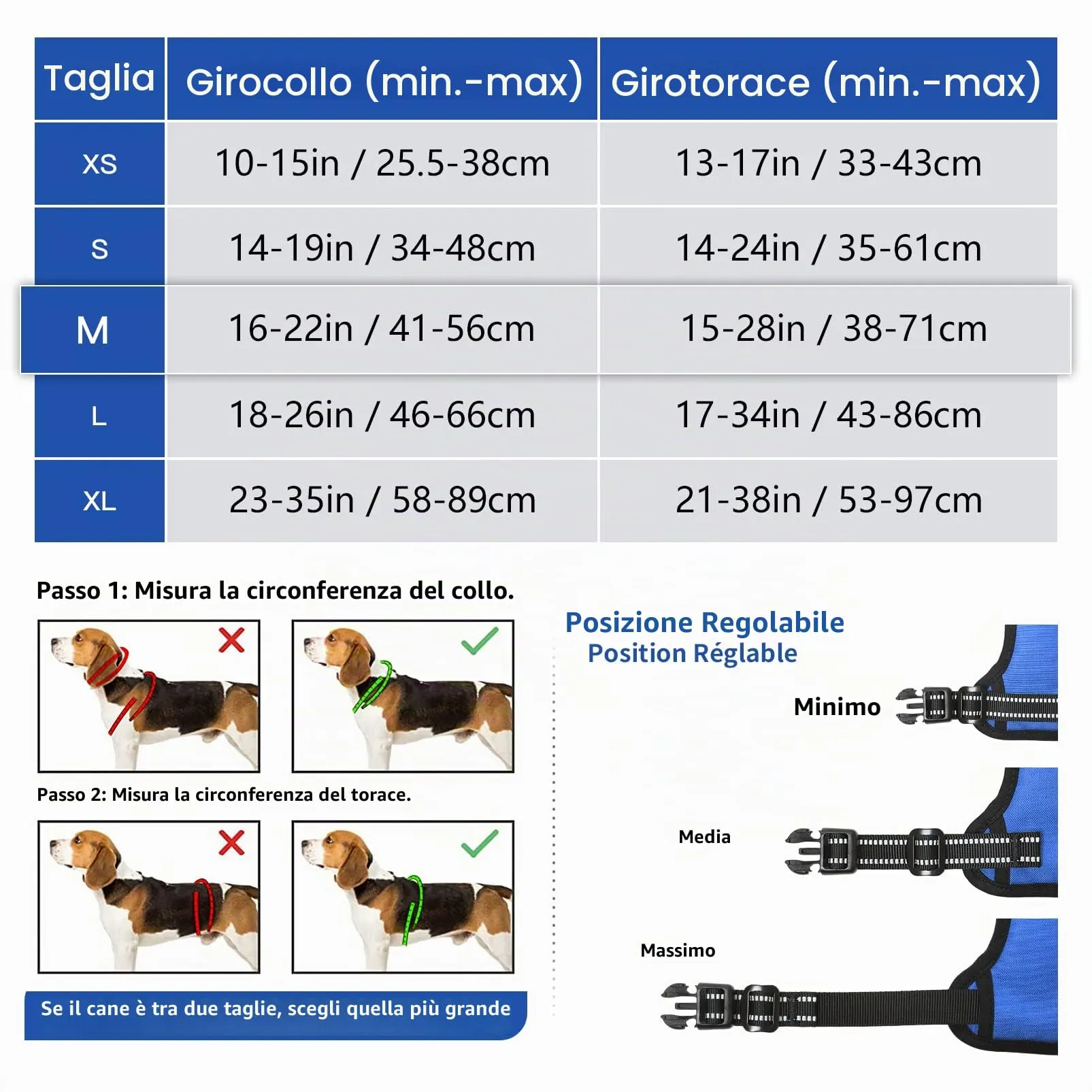 HEELE Pettorina Cane Taglia Media Riflettente Pettorina Addestramento Cani Anti Tiro con 2 Ganci in Metallo + Comodo Maniglia, Gilet per Cani Regolabile per Camminare, Blu, M - immagine 2