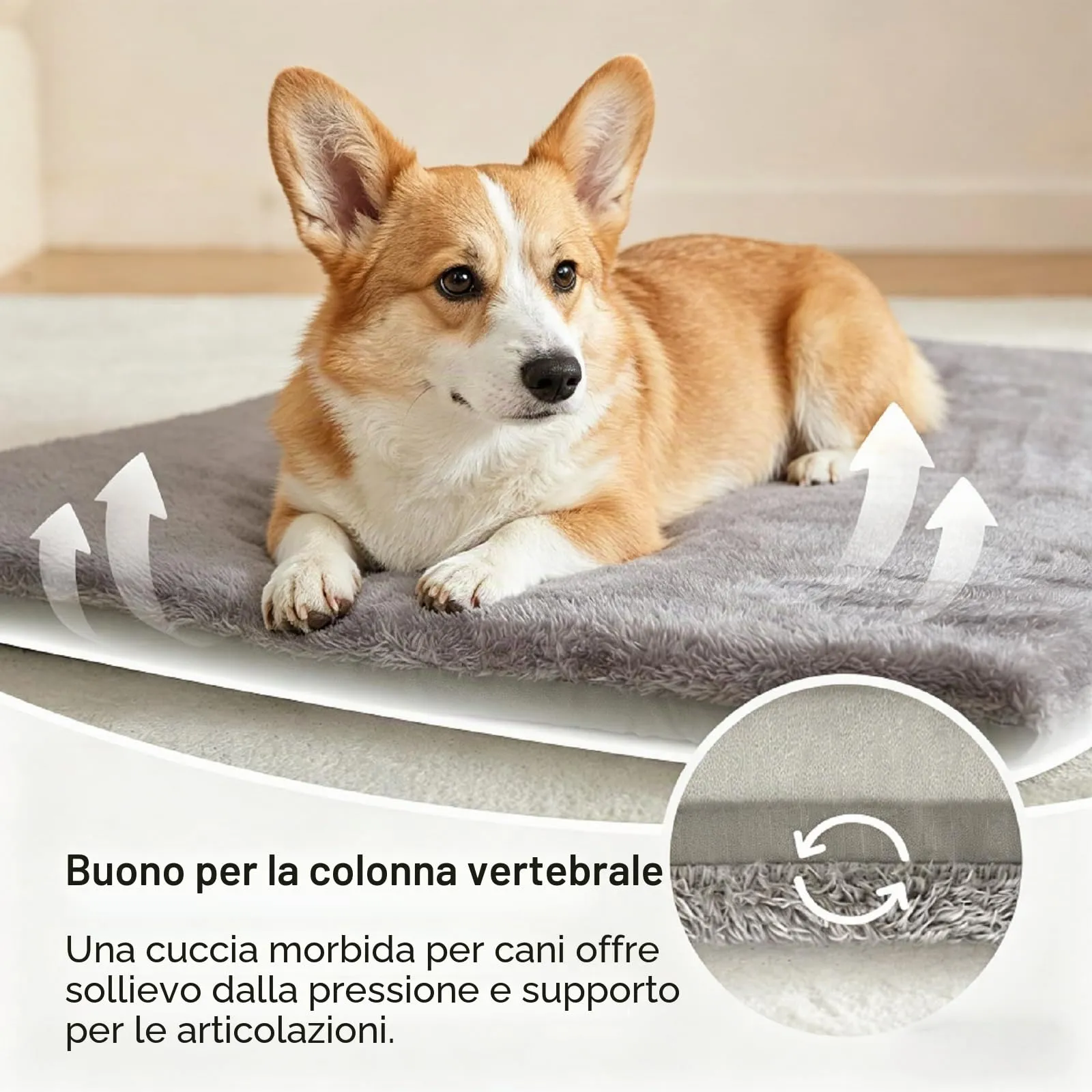 Jiupety Cuccia Cane Interno Taglia Media Grande, 2 In 1 Casetta per Cani, Taglia XL per Cani di Taglia Media, Casetta Portatile per Cani di Taglia Media, Grigia - immagine 3