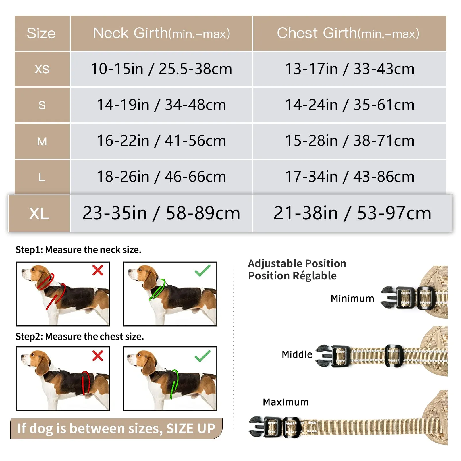 HEELE Pettorina Cane No Pull Imbracatura Riflettente e Traspirante, con Gancio in Metallo e Manico Imbottita, Pettorina Cane Taglia Grande per Addestrare Le Passeggiate, Camo Bronzo, XL - immagine 2