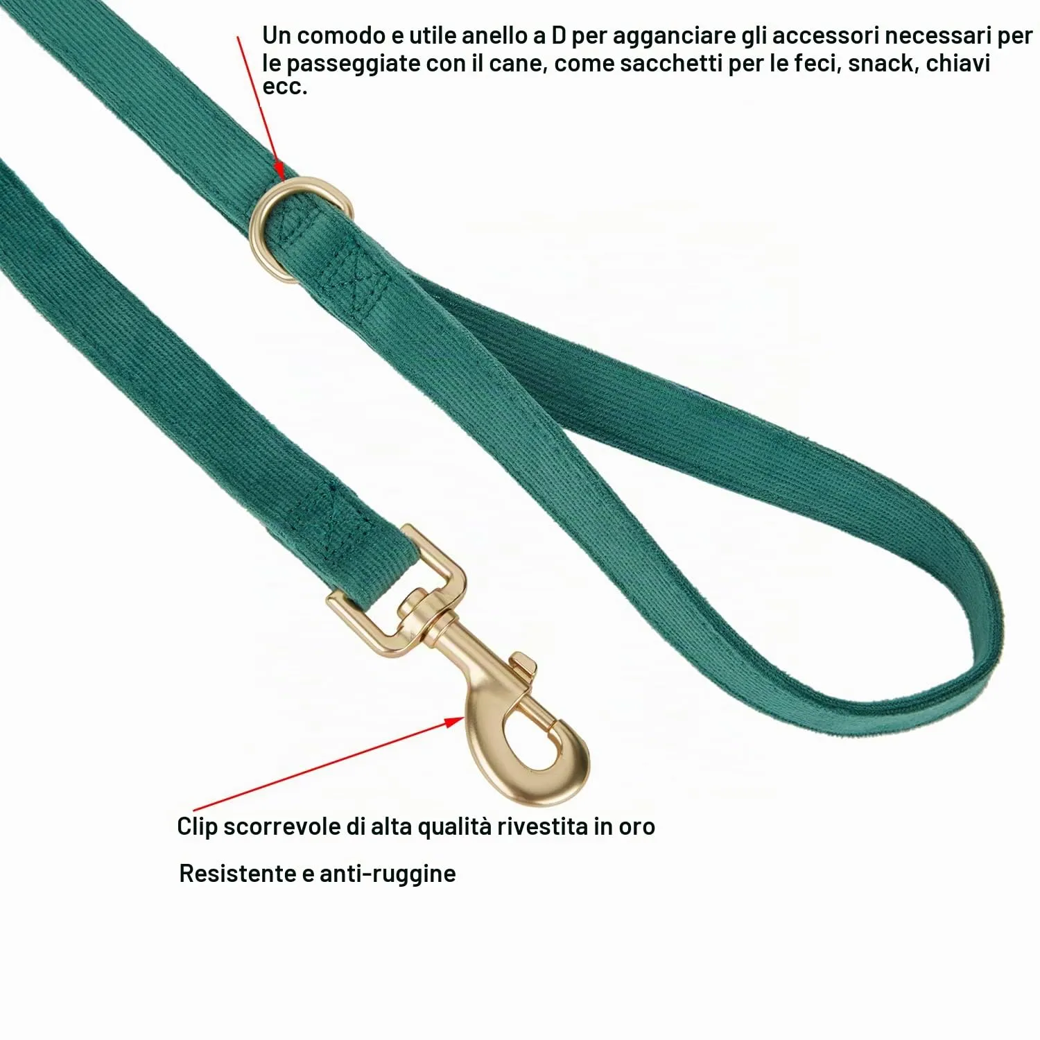 YUDOTE Set di Collare e Guinzaglio per Cani Piccolo, Morbido Collare e Guinzaglio in Corduroy Non Irritante Combinazione Abbinata per Passeggiate Quotidiane, Verde - immagine 5